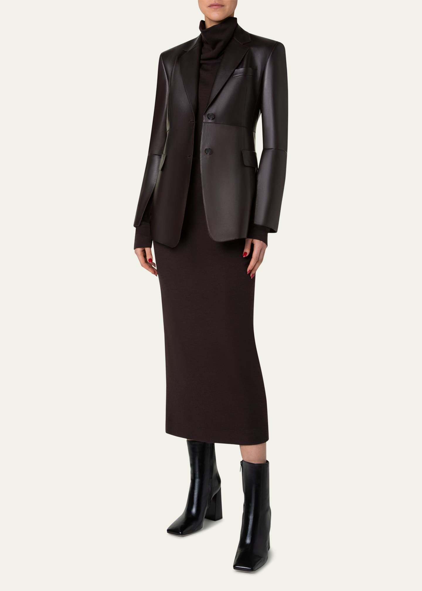 Akris Taddeo Leather Jacket Image 2 of 5