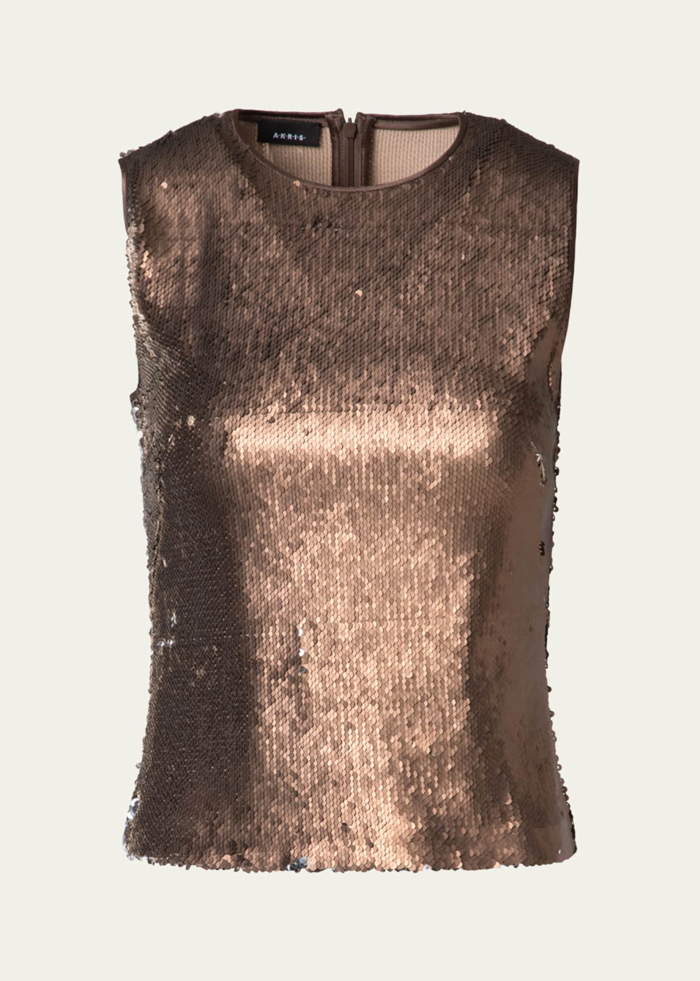 Akris Bi-Color Sequin Top Image 1 of 5