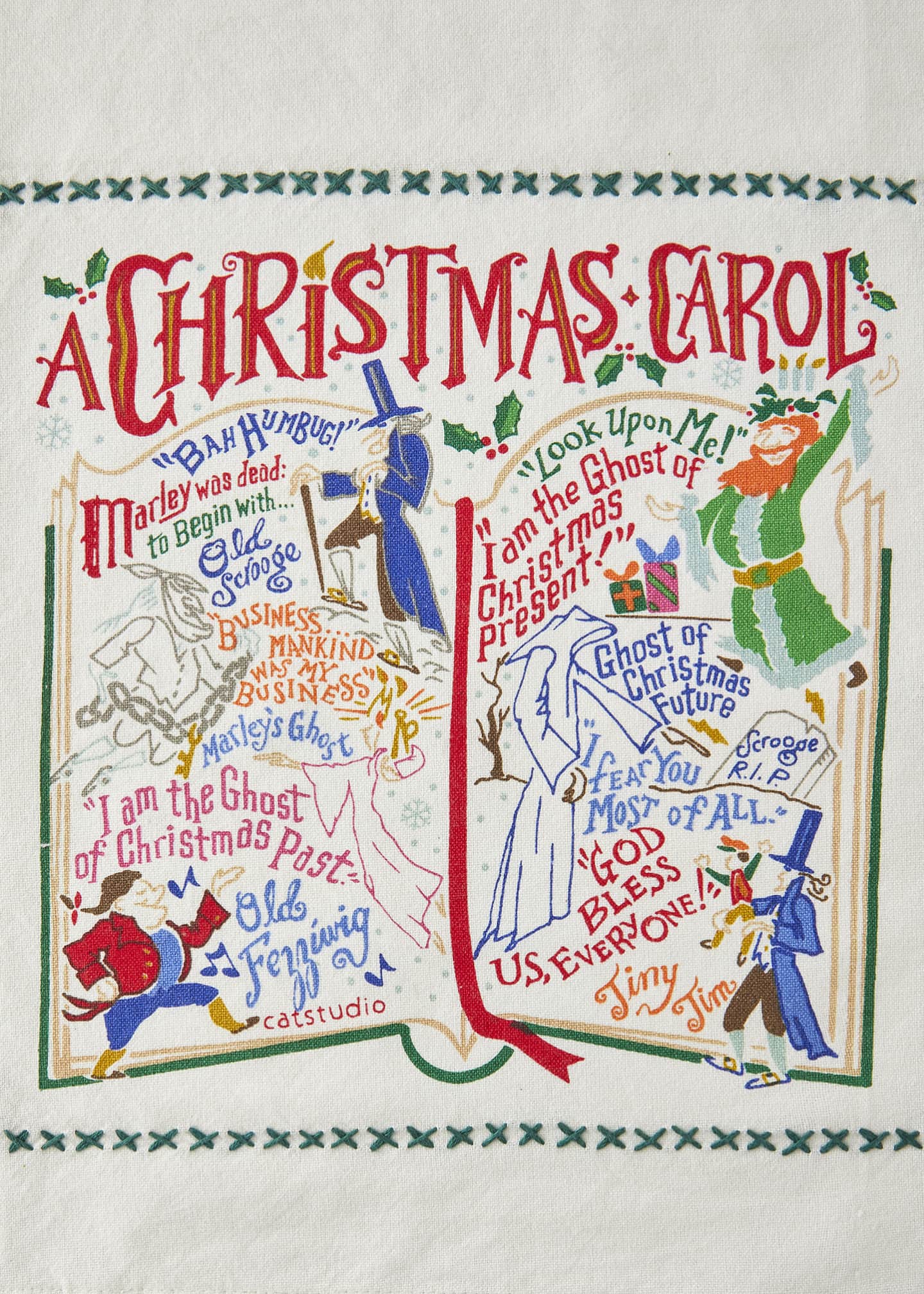 Catstudio A Christmas Carol Dish Towel Image 2 of 2
