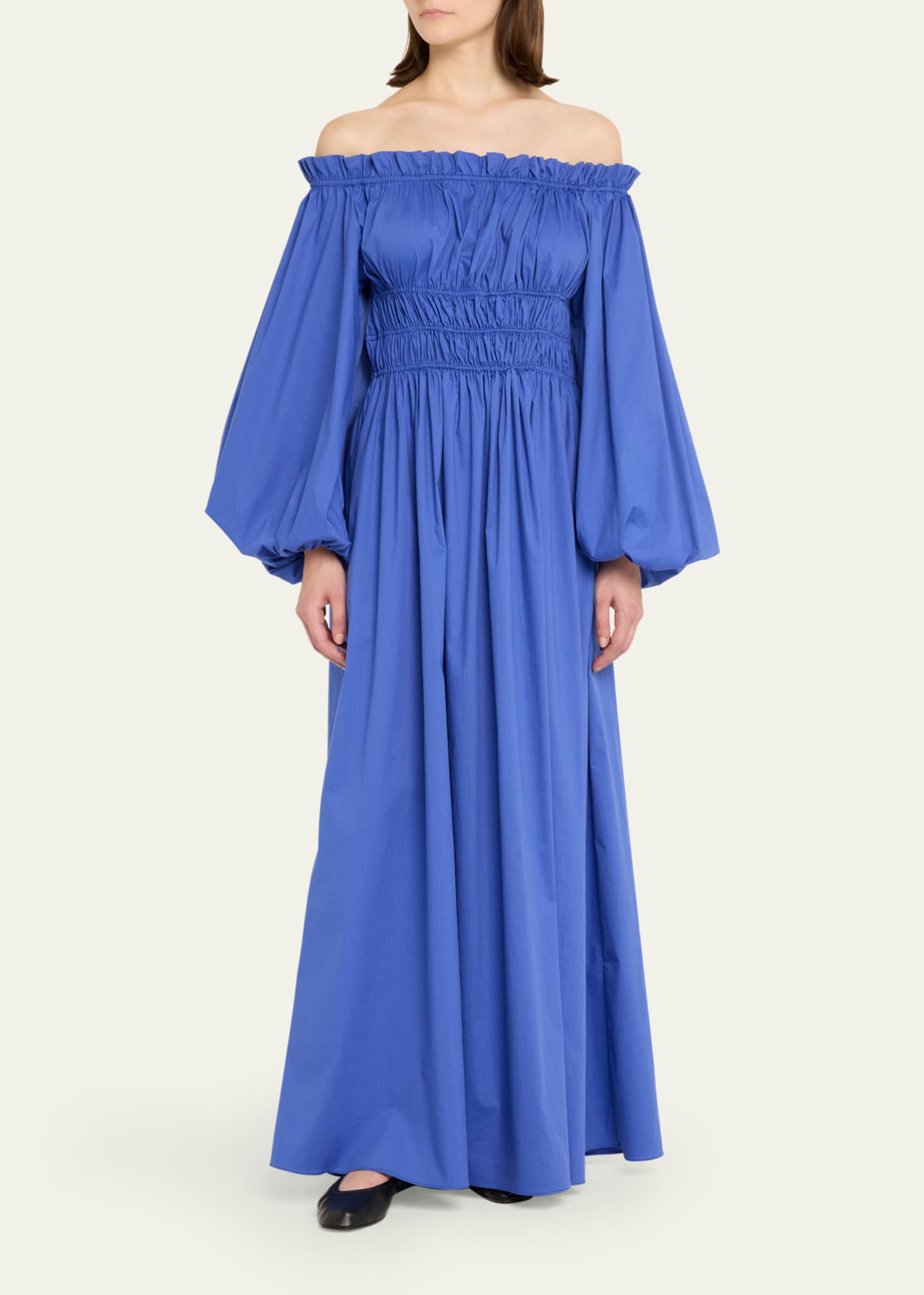 Caroline Constas Raquela Off Shoulder Ruffle Maxi Dress