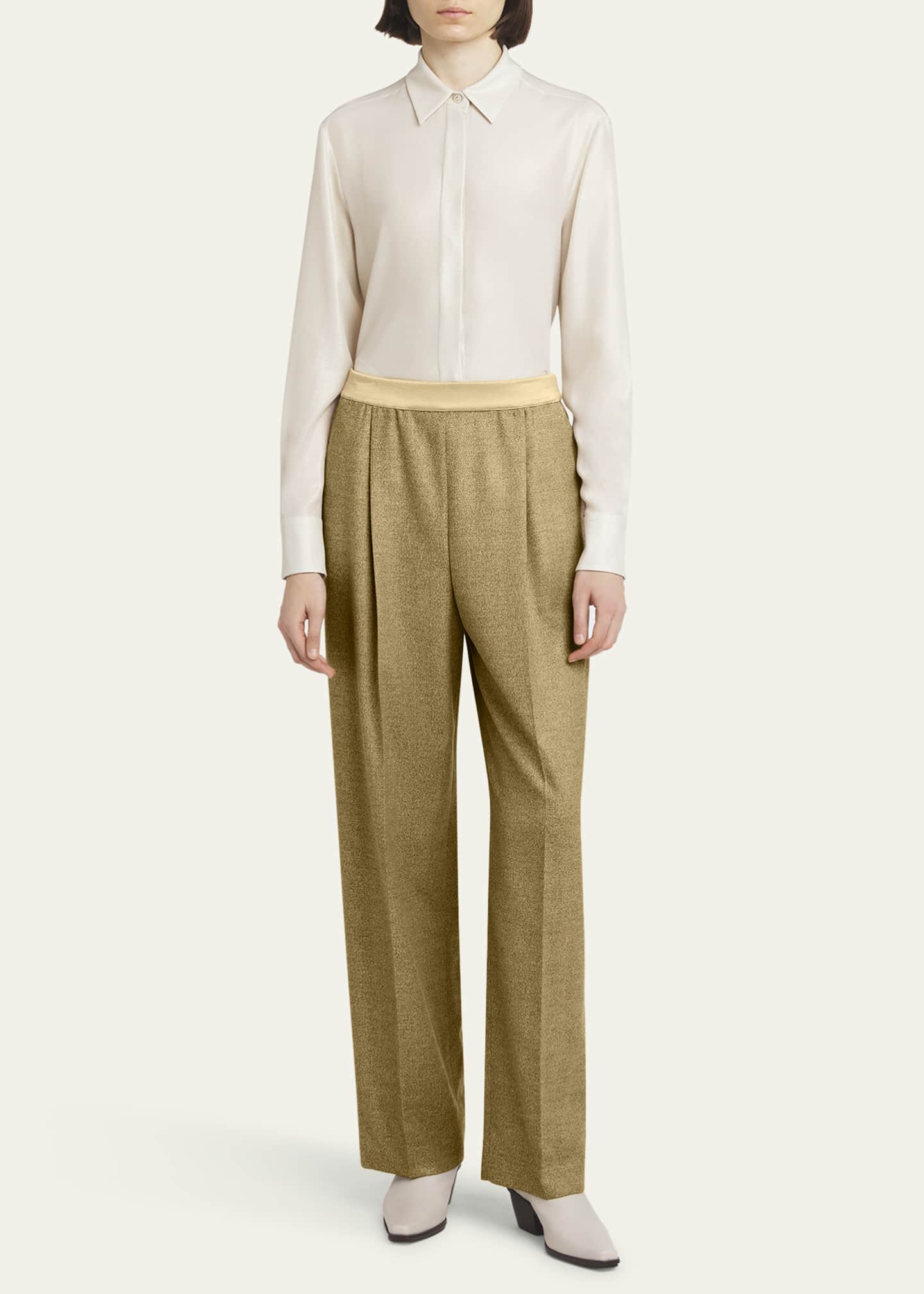 Agnona Button Down Brilliance Silk Blouse Image 2 of 5