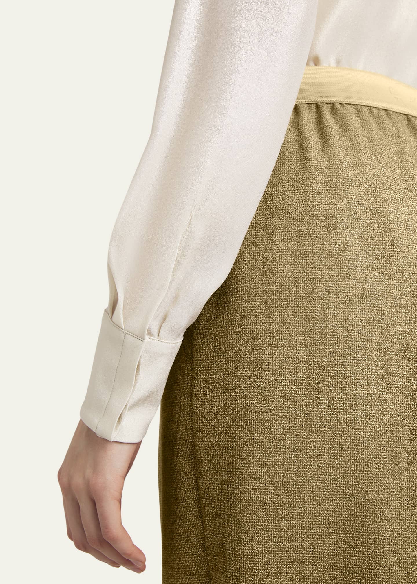 Agnona Button Down Brilliance Silk Blouse Image 5 of 5