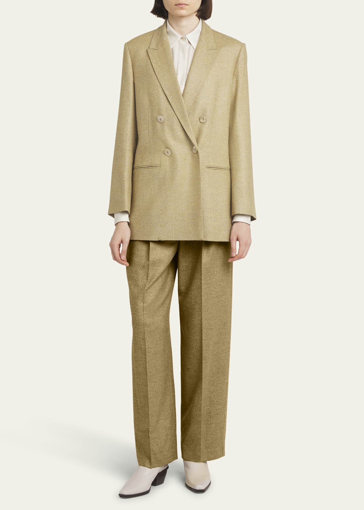 Agnona Long Double Breasted Wool Jacket Image 2 of 5