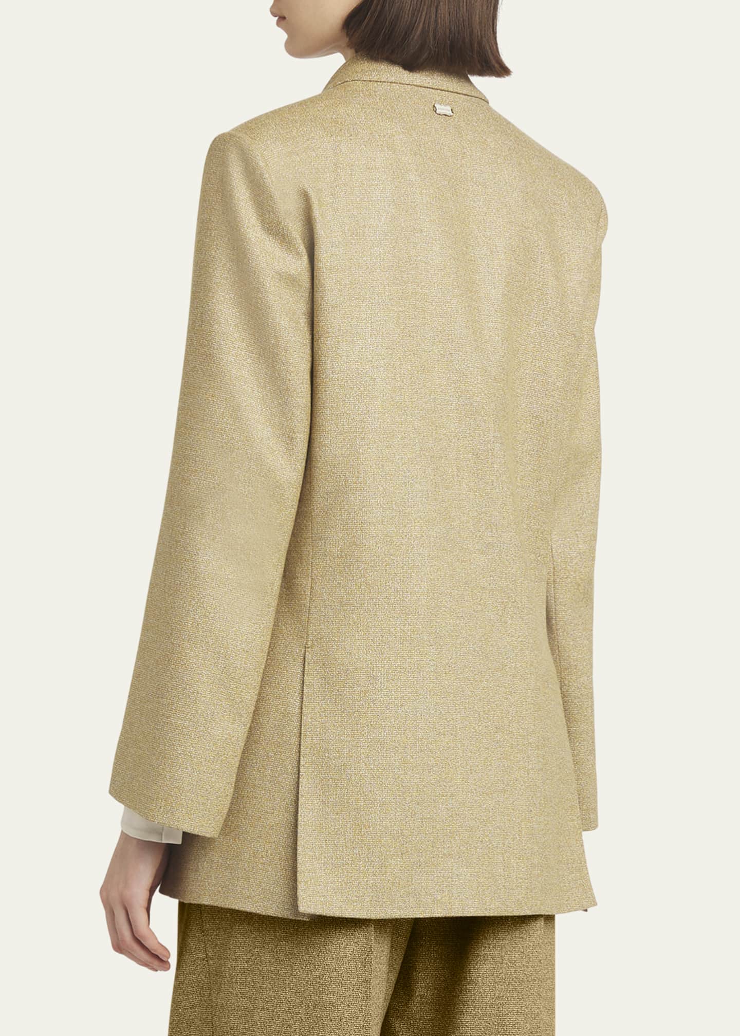 Agnona Long Double Breasted Wool Jacket Image 3 of 5