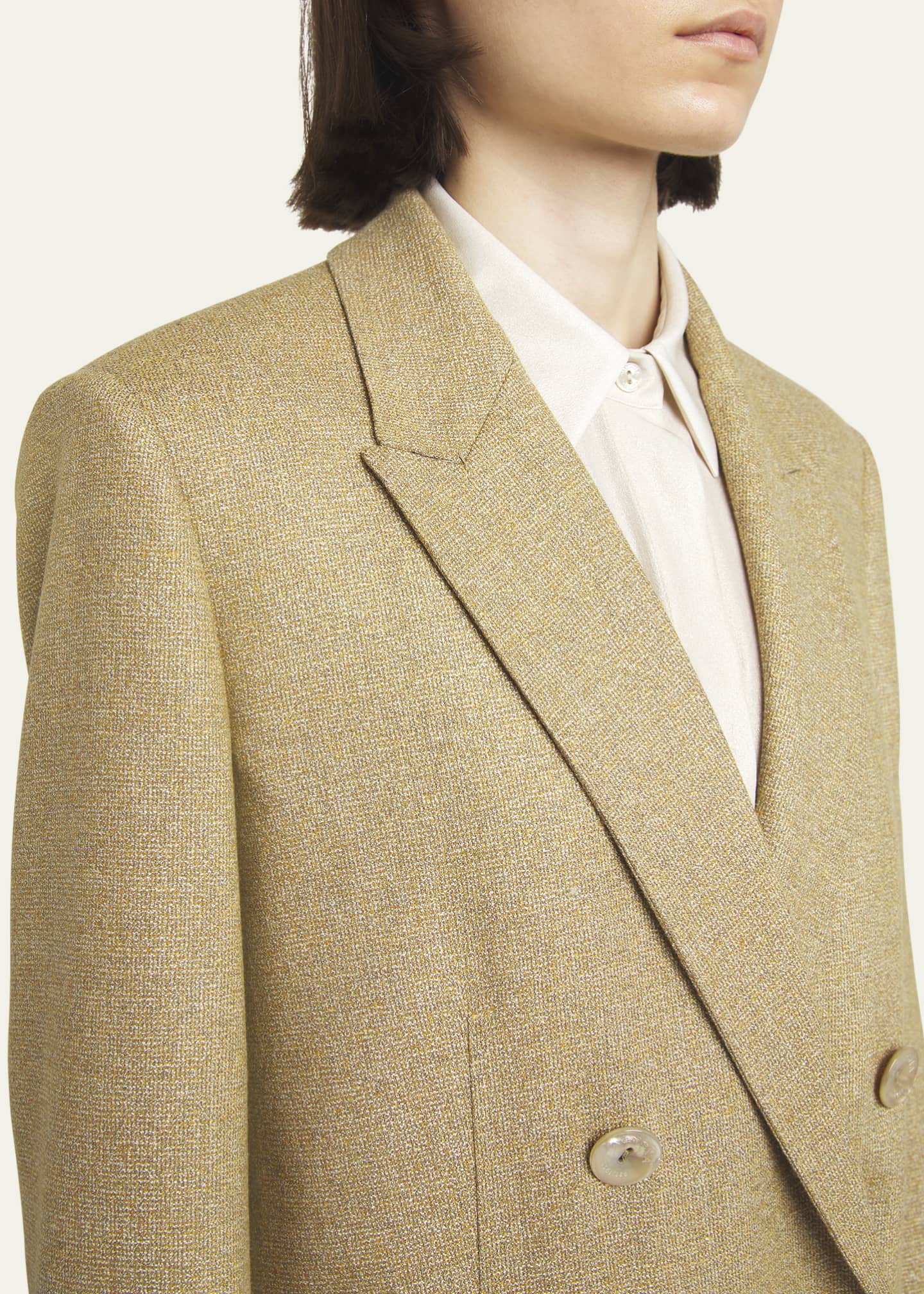 Agnona Long Double Breasted Wool Jacket Image 5 of 5