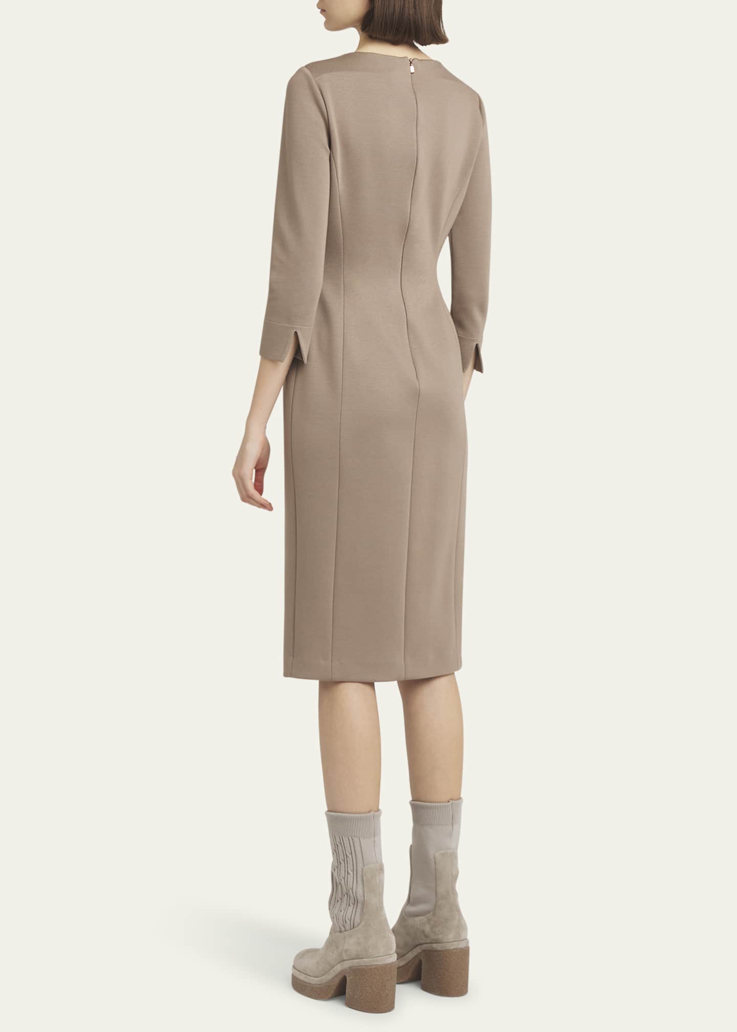 Agnona Pencil Stretch Jersey Midi Dress Image 3 of 5