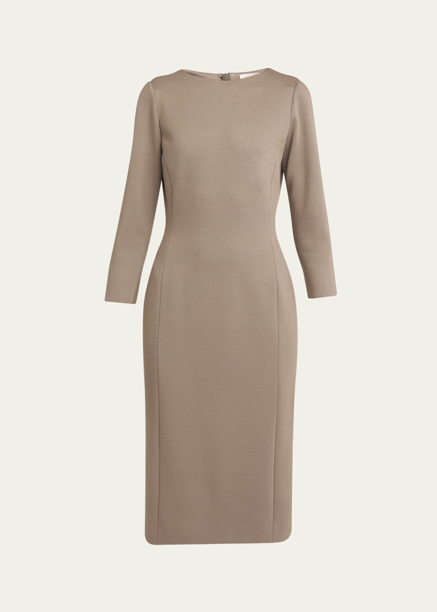 Agnona Pencil Stretch Jersey Midi Dress Image 1 of 5
