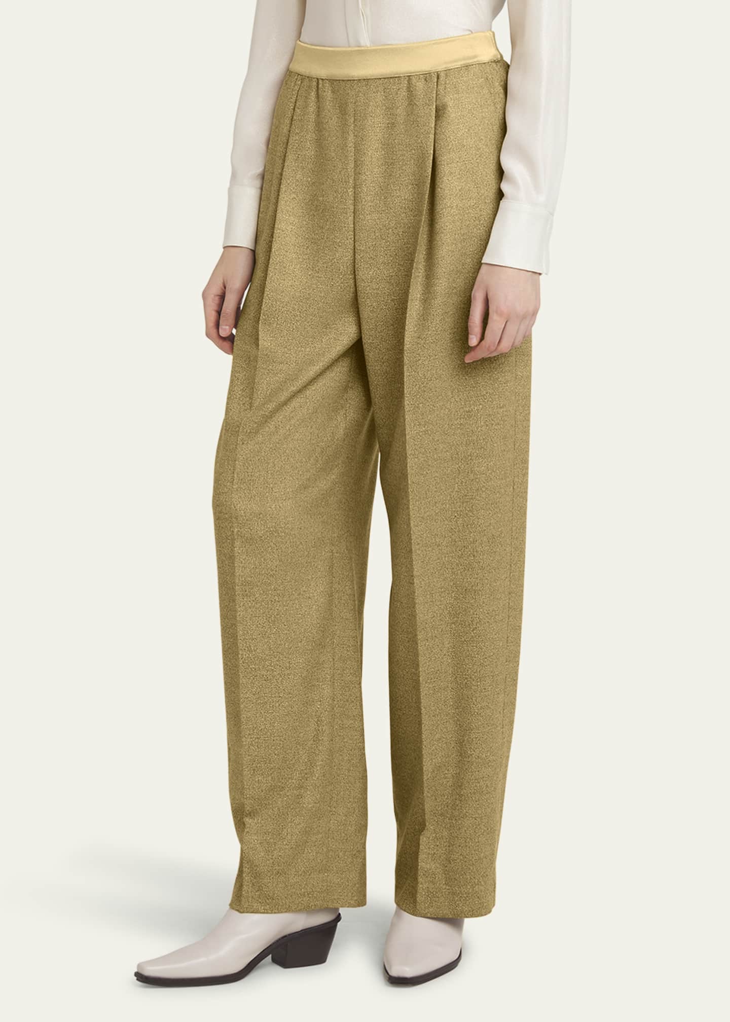 Agnona Wool Micro Boucle Jane Straight Leg Pants Image 4 of 5