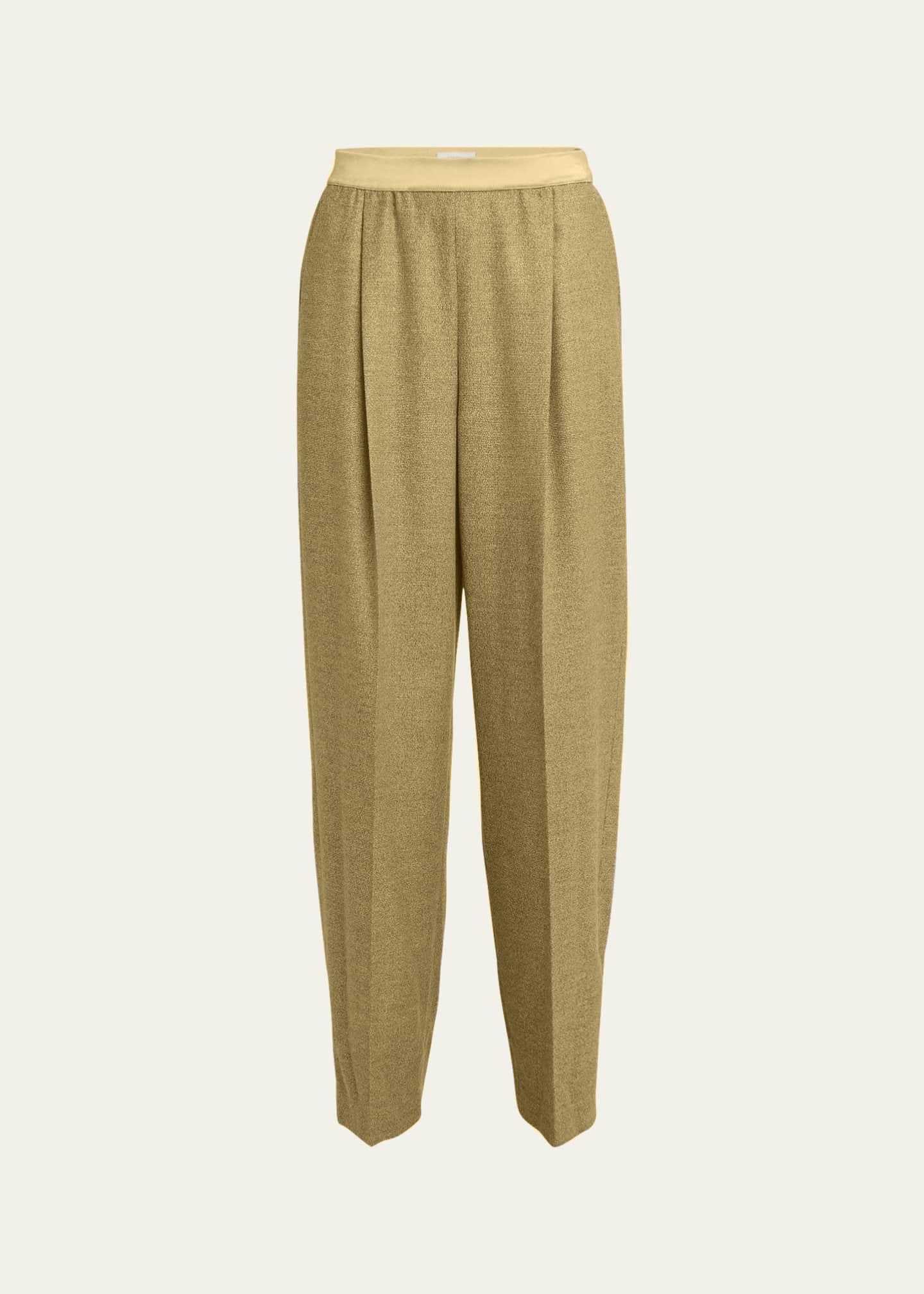 Agnona Wool Micro Boucle Jane Straight Leg Pants Image 1 of 5