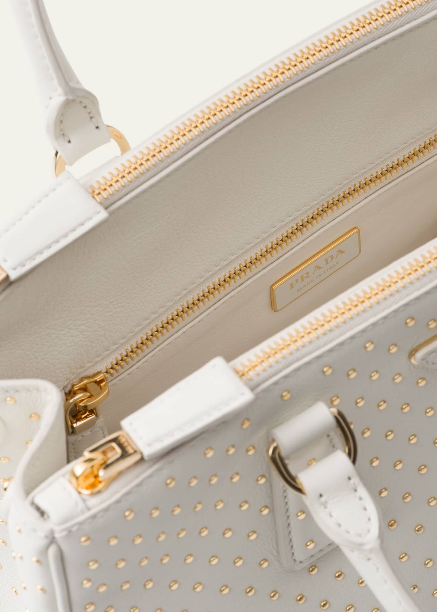 Prada Galleria Large Studded Leather Top-Handle Bag Image 4 of 5