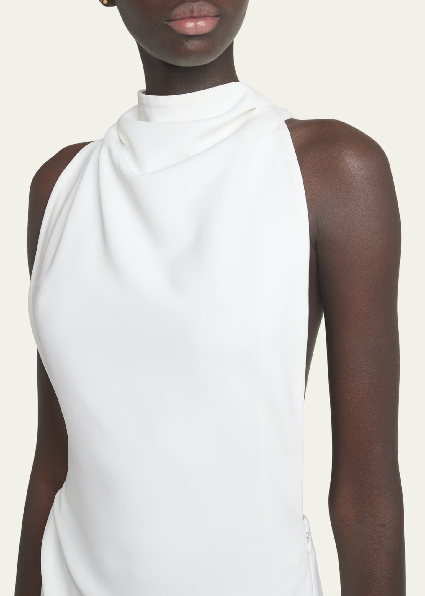 Proenza Schouler Selena Backless Twist Back Matte Viscose Crepe Dress Image 5 of 5