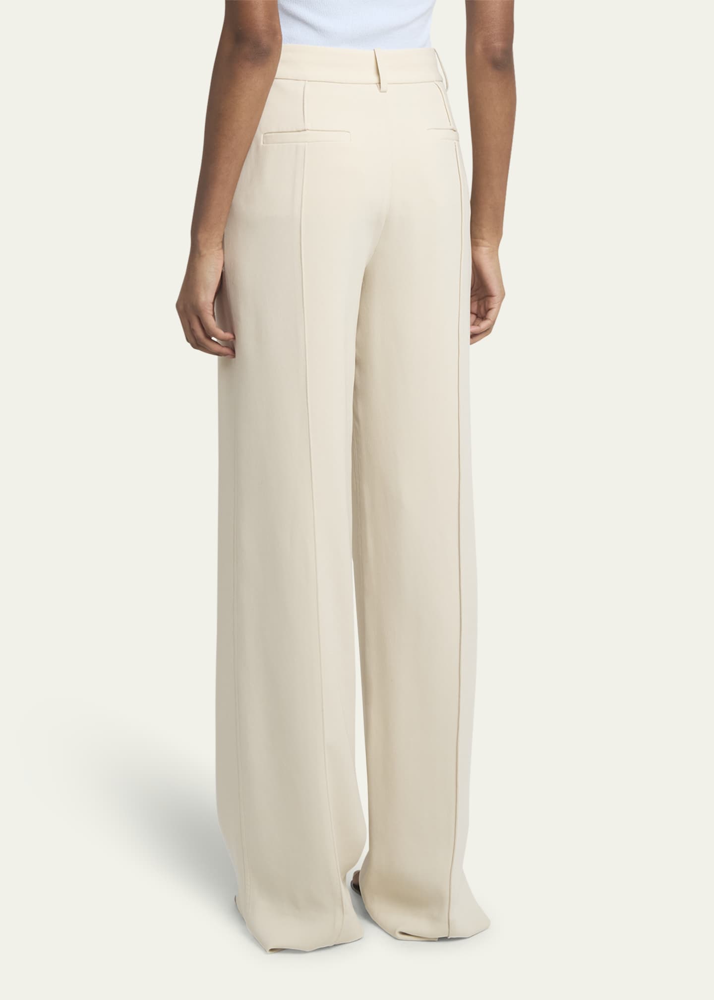 Proenza Schouler Weyes Straight Leg Matte Crepe Pants Image 3 of 5
