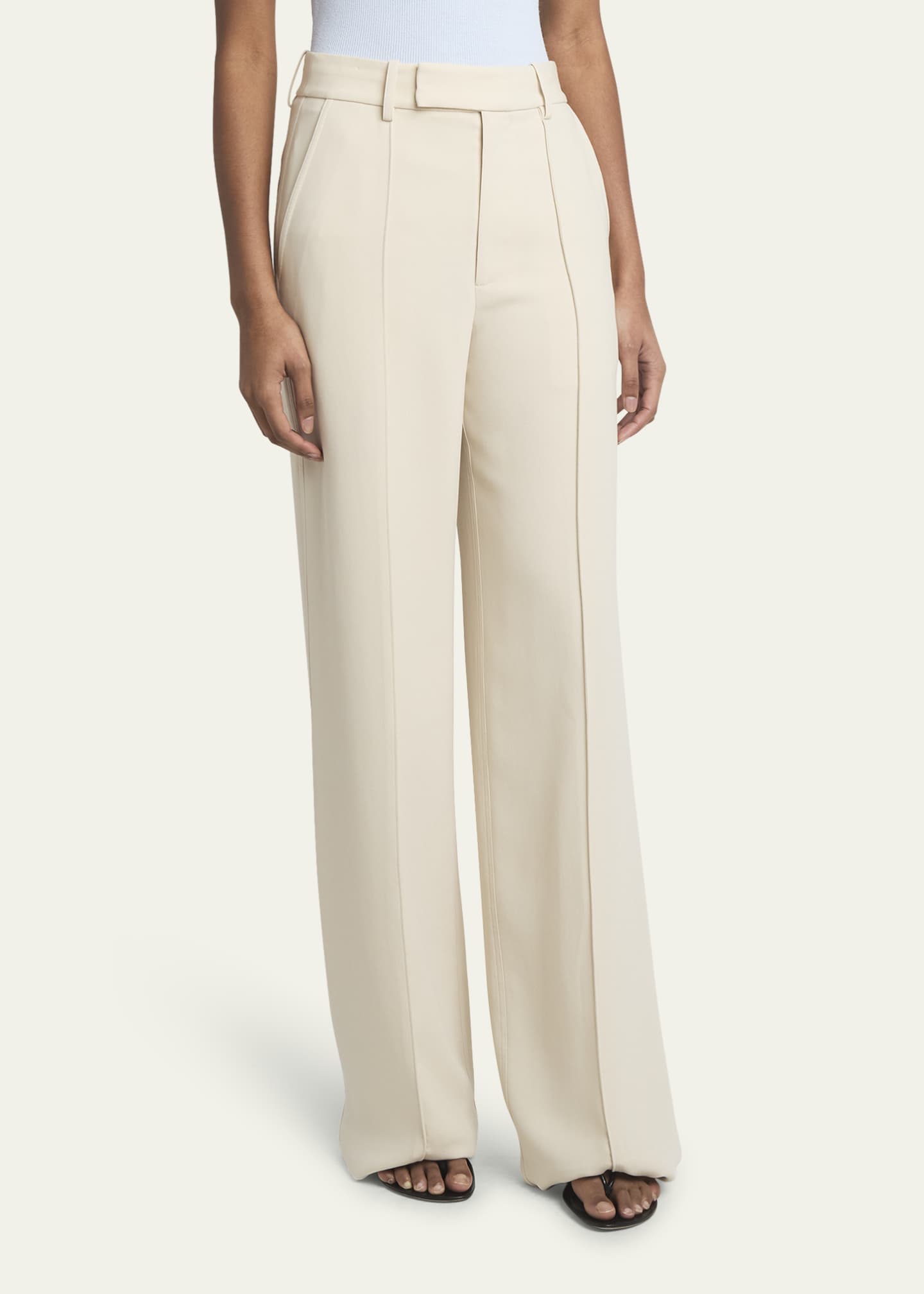 Proenza Schouler Weyes Straight Leg Matte Crepe Pants Image 4 of 5