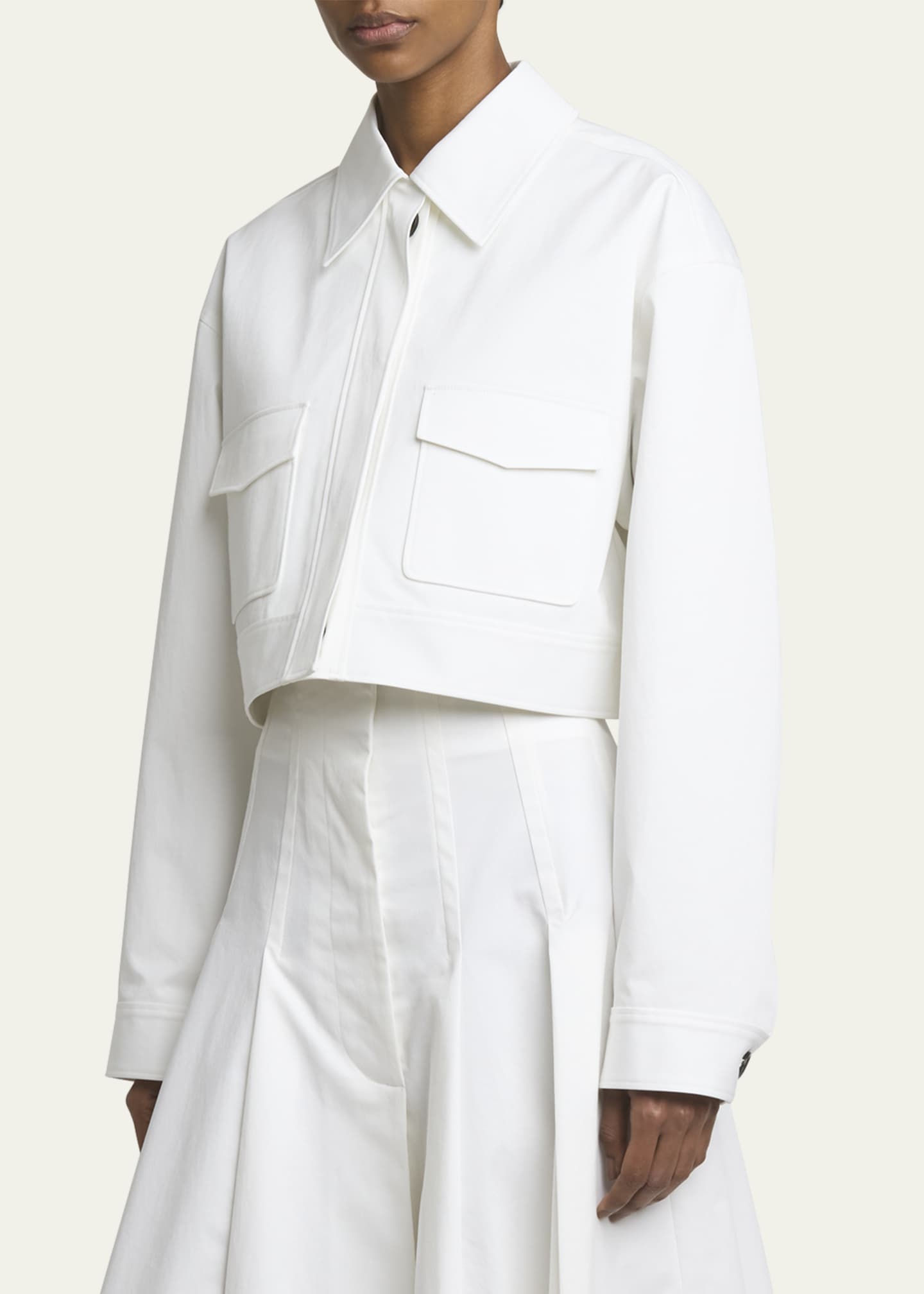 Proenza Schouler Dylan Cotton Twill Suiting Shirt Jacket Image 4 of 5