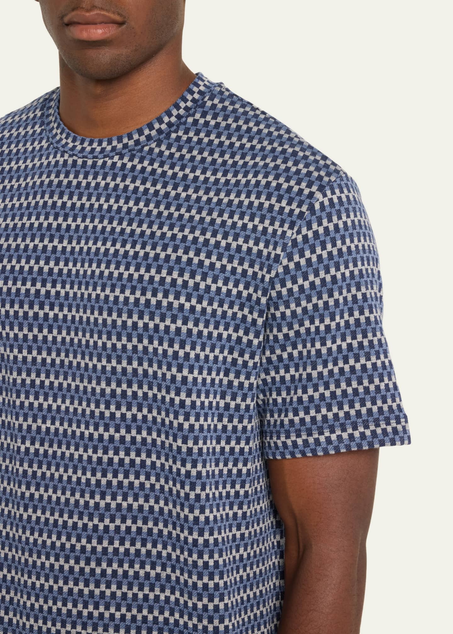 Giorgio Armani Men's Jacquard Interlock Texture T-Shirt Image 5 of 5