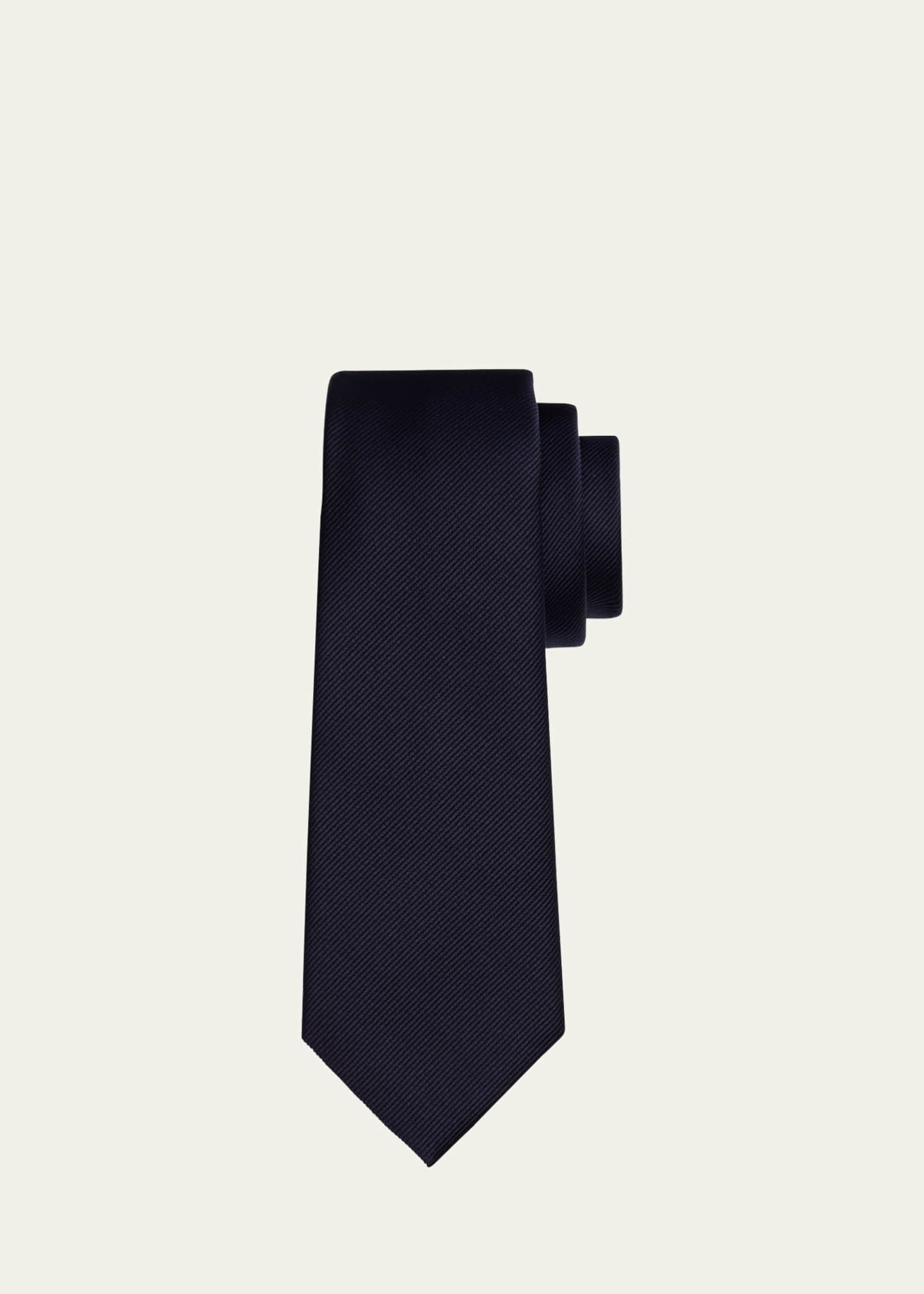 Giorgio Armani Men's Diagonal Weave Silk Tie