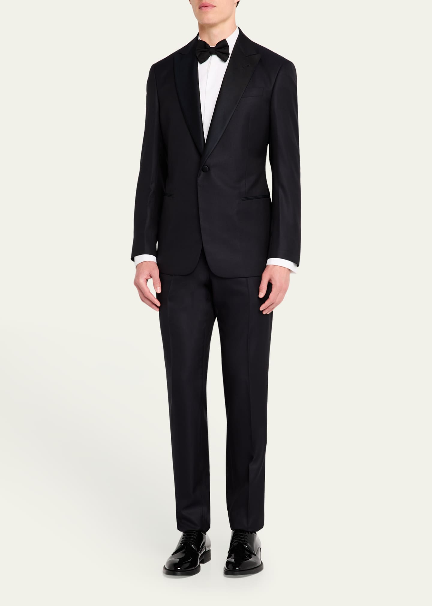 Giorgio Armani Men's Wool-Silk Solid Tuxedo Image 2 of 8