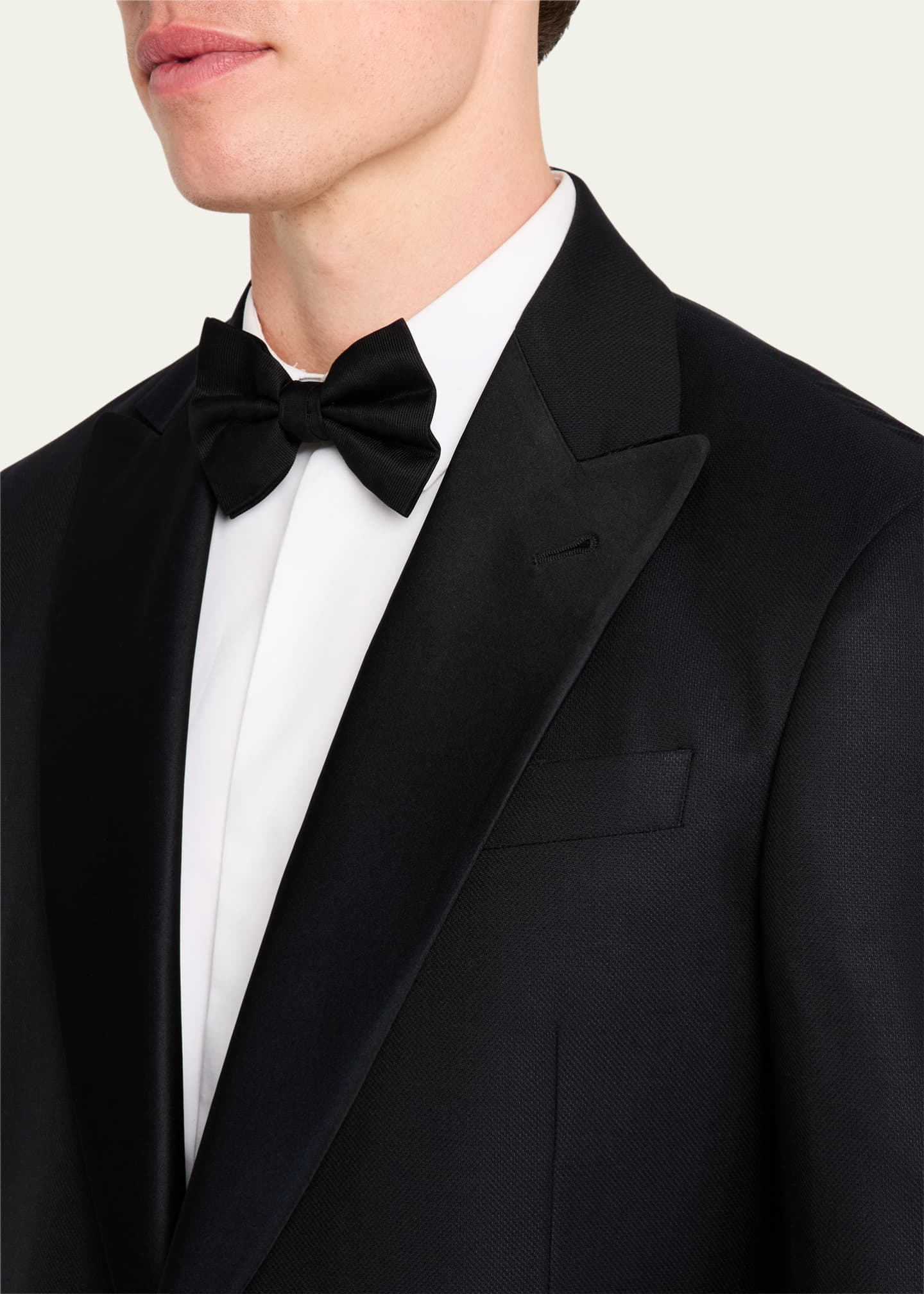 Giorgio Armani Men's Wool-Silk Solid Tuxedo Image 6 of 8