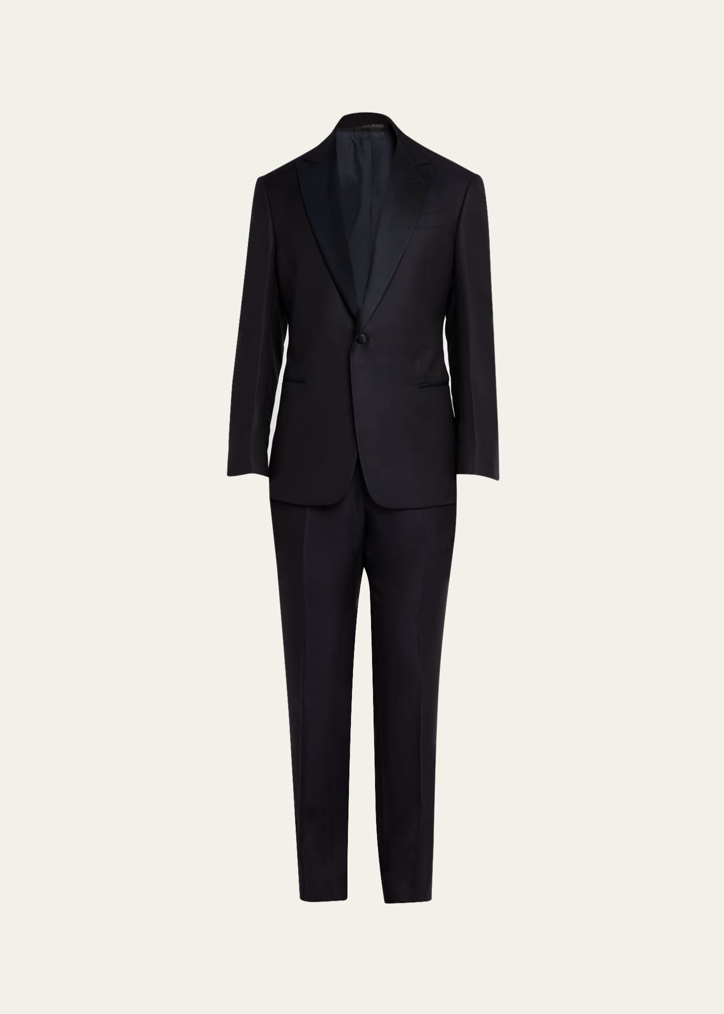 Giorgio Armani Men's Wool-Silk Solid Tuxedo Image 1 of 8