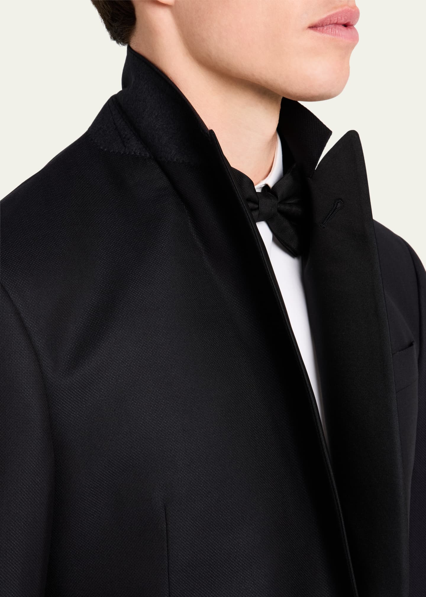 Giorgio Armani Men's Wool-Silk Solid Tuxedo Image 8 of 8