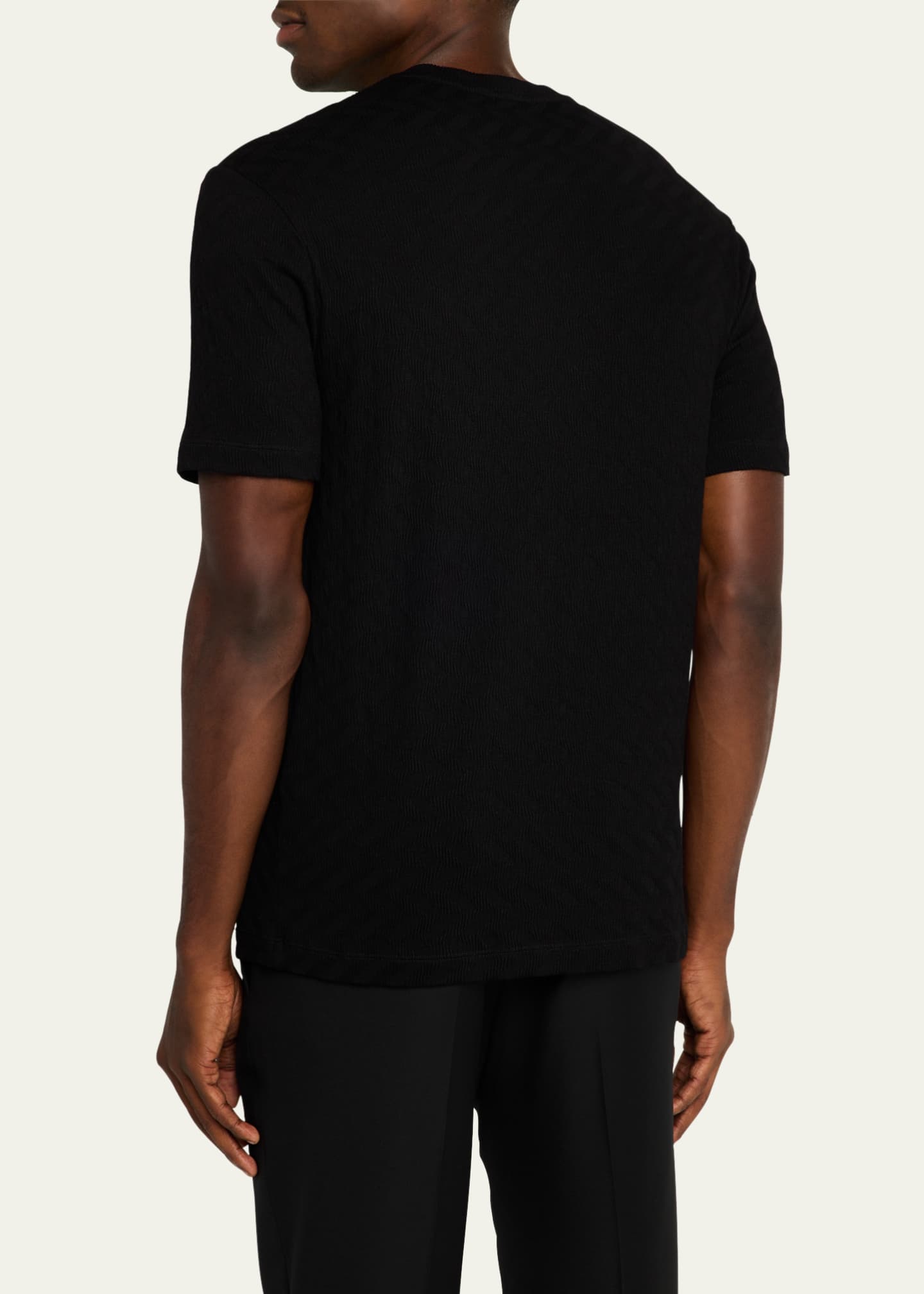 Giorgio Armani Men's Zigzag Jersey T-Shirt Image 3 of 5