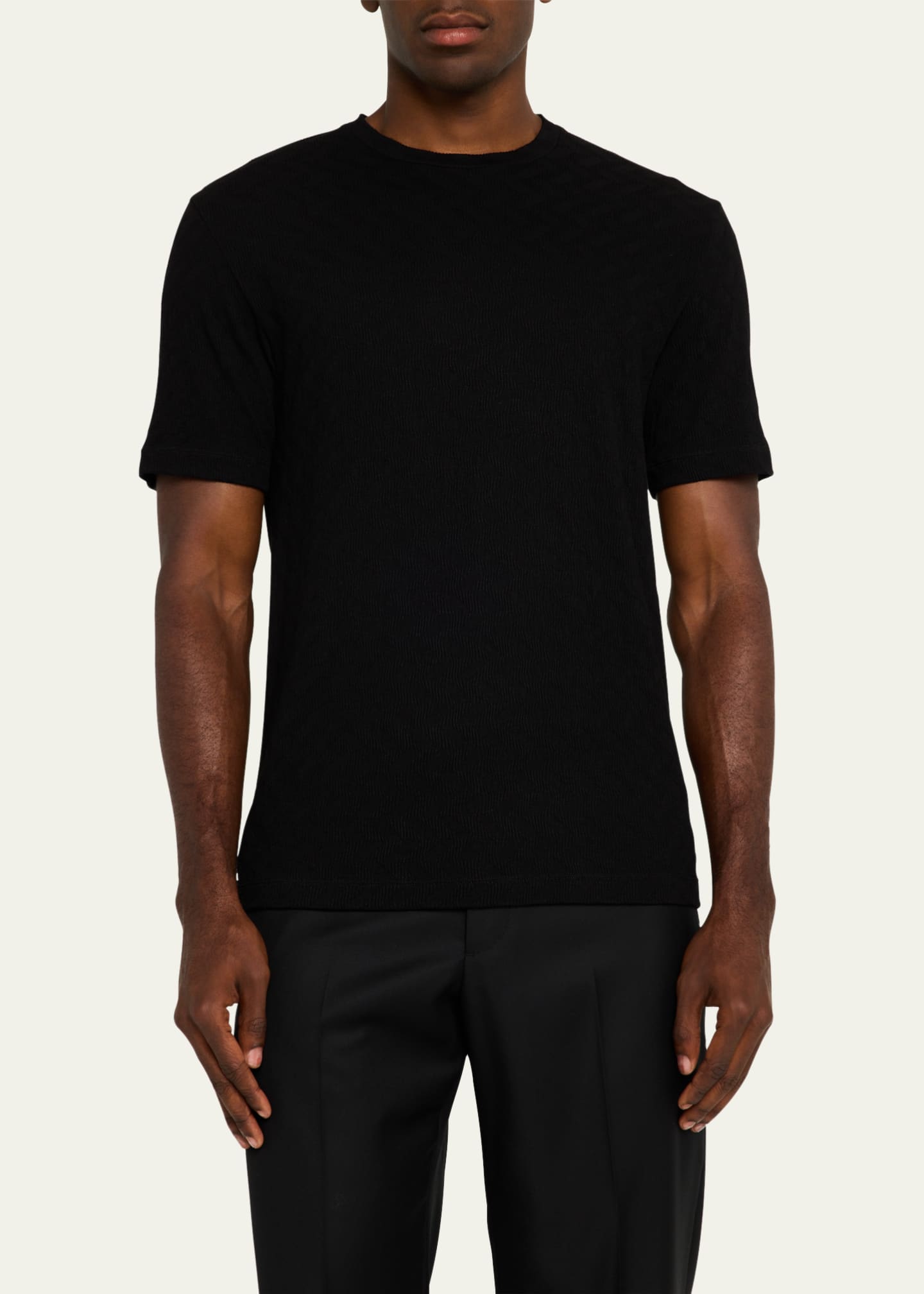 Giorgio Armani Men's Zigzag Jersey T-Shirt Image 4 of 5