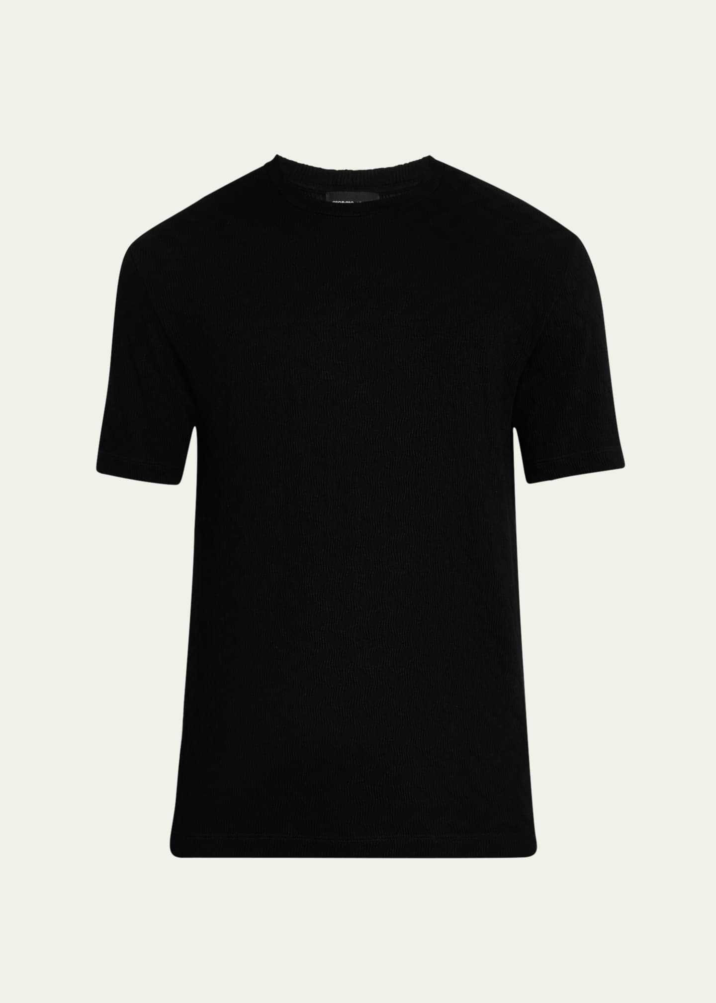 Giorgio Armani Men's Zigzag Jersey T-Shirt Image 1 of 5