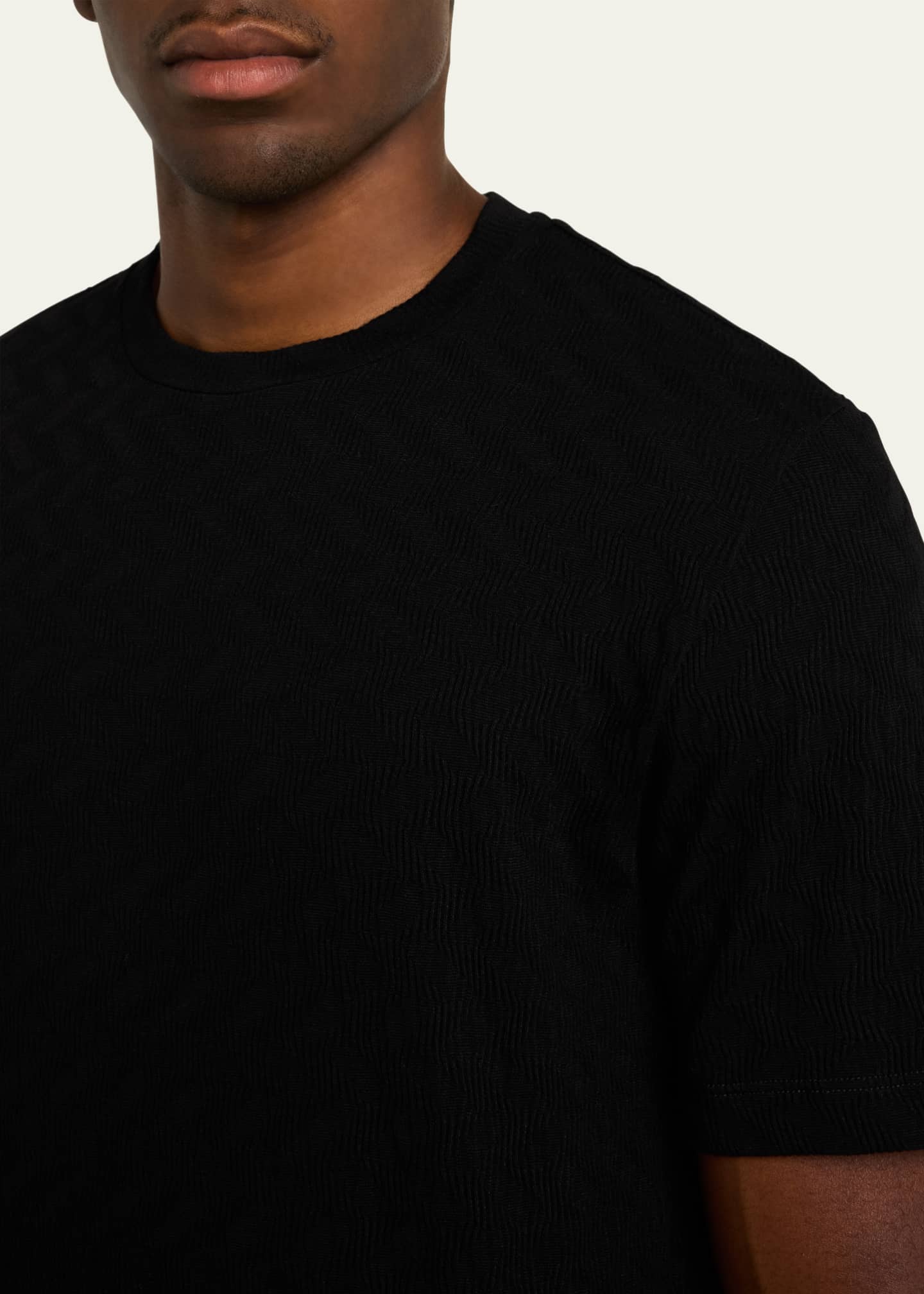 Giorgio Armani Men's Zigzag Jersey T-Shirt Image 5 of 5
