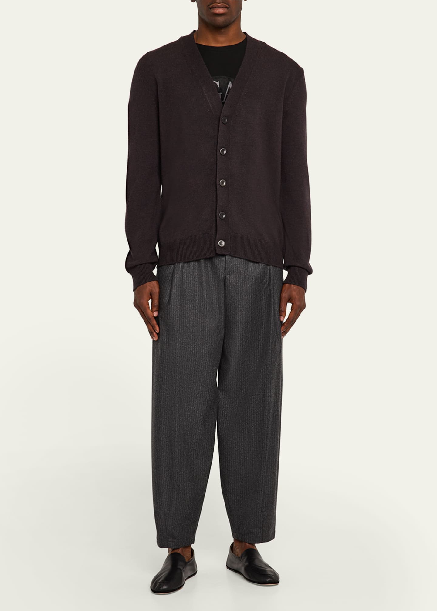 Giorgio Armani Men's Solid Wool Cardigan Image 2 of 5