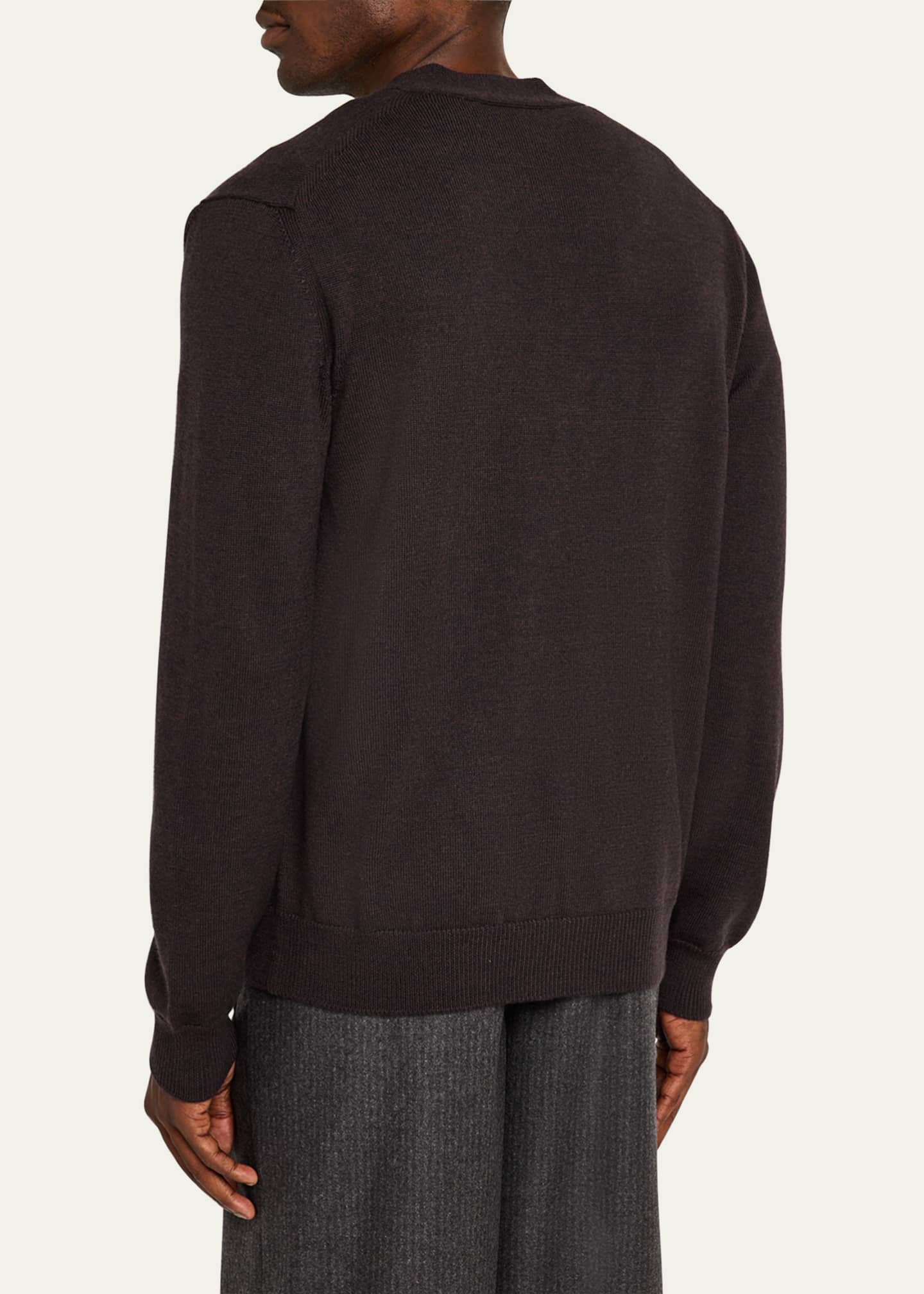 Giorgio Armani Men's Solid Wool Cardigan Image 3 of 5