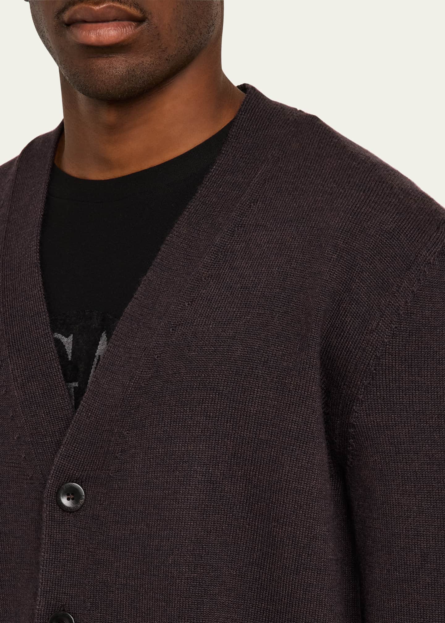Giorgio Armani Men's Solid Wool Cardigan Image 5 of 5