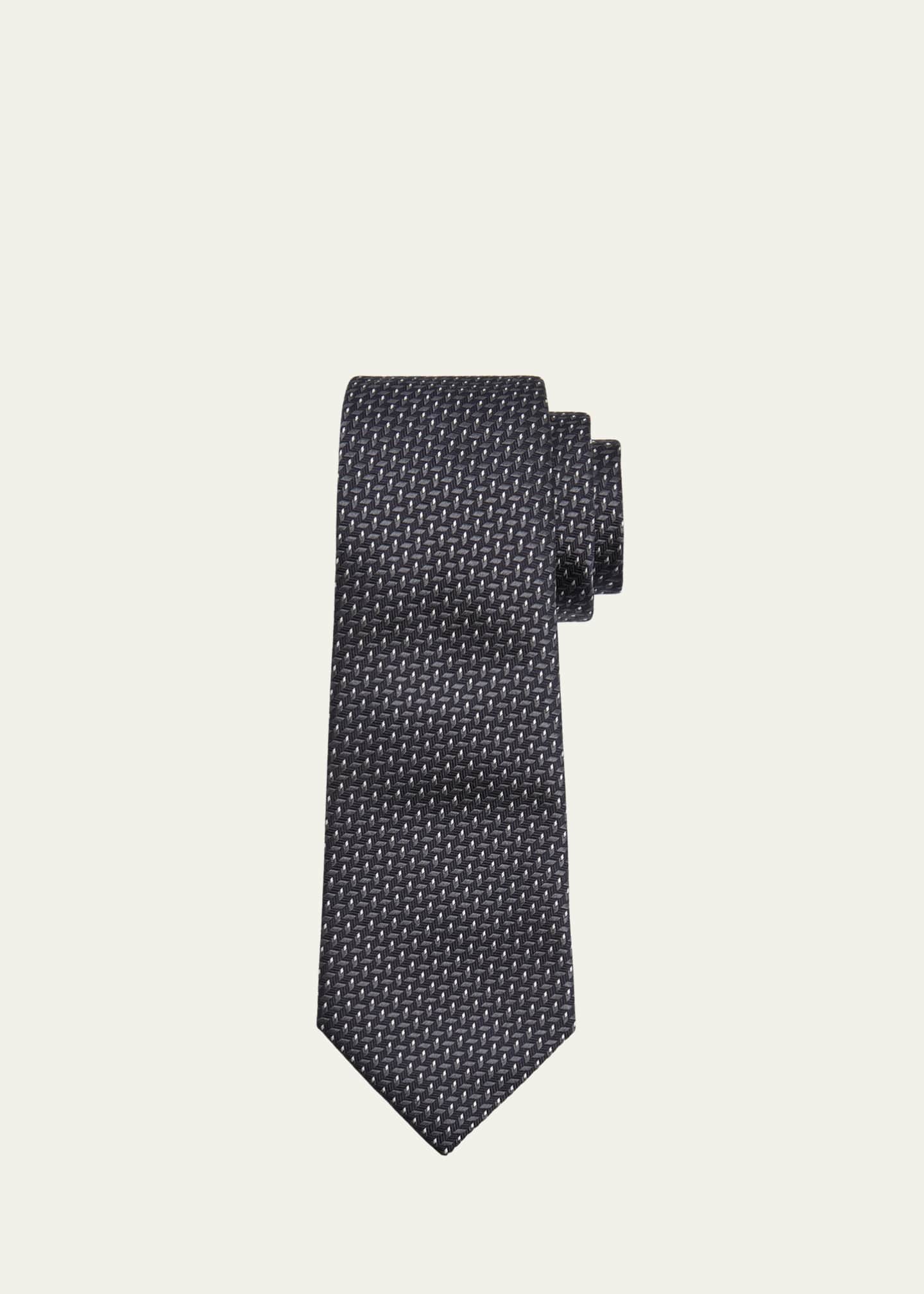 Giorgio Armani Men's Silk Raised Cubes Tie