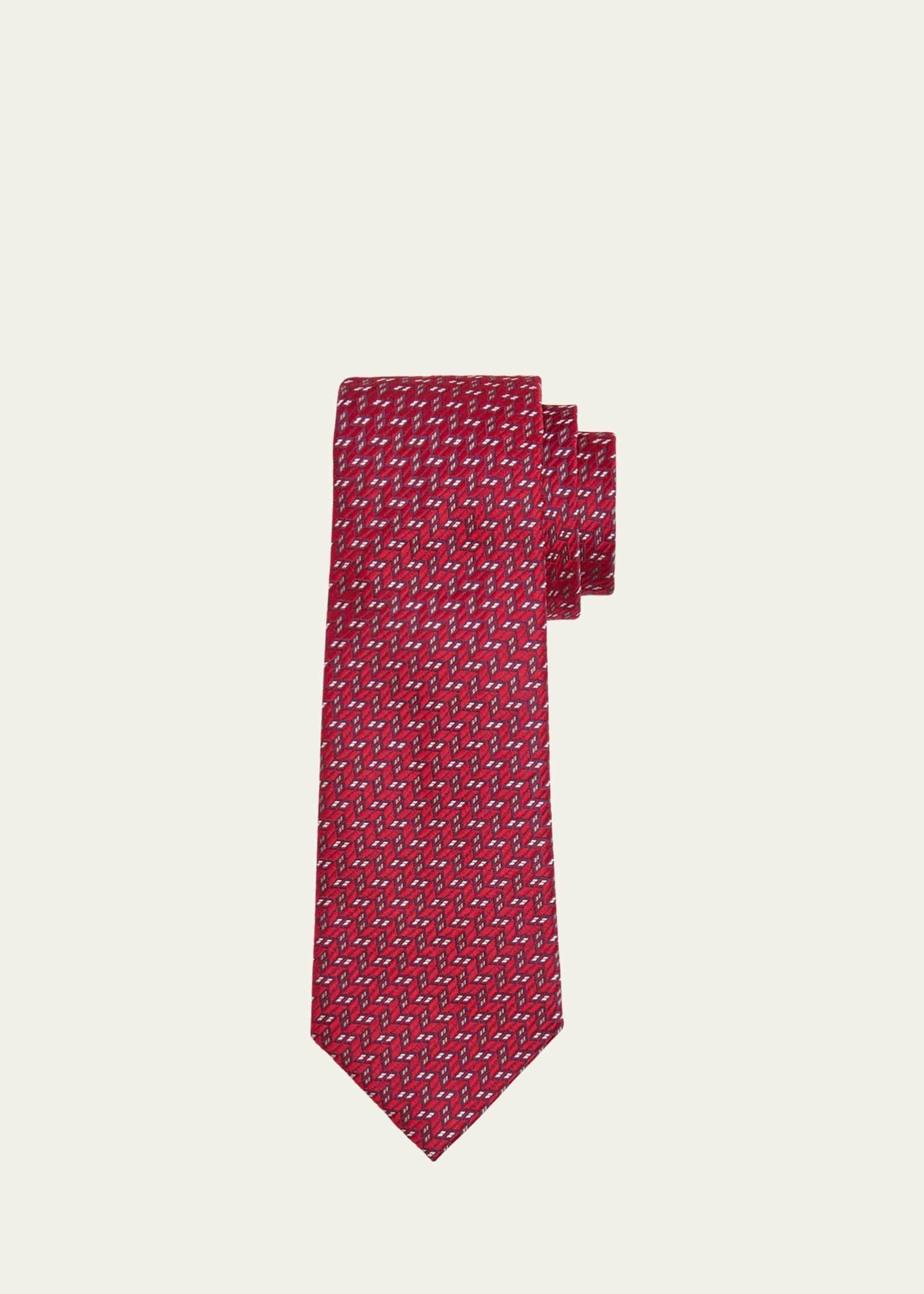 Giorgio Armani Men's Silk Raised Cubes Tie