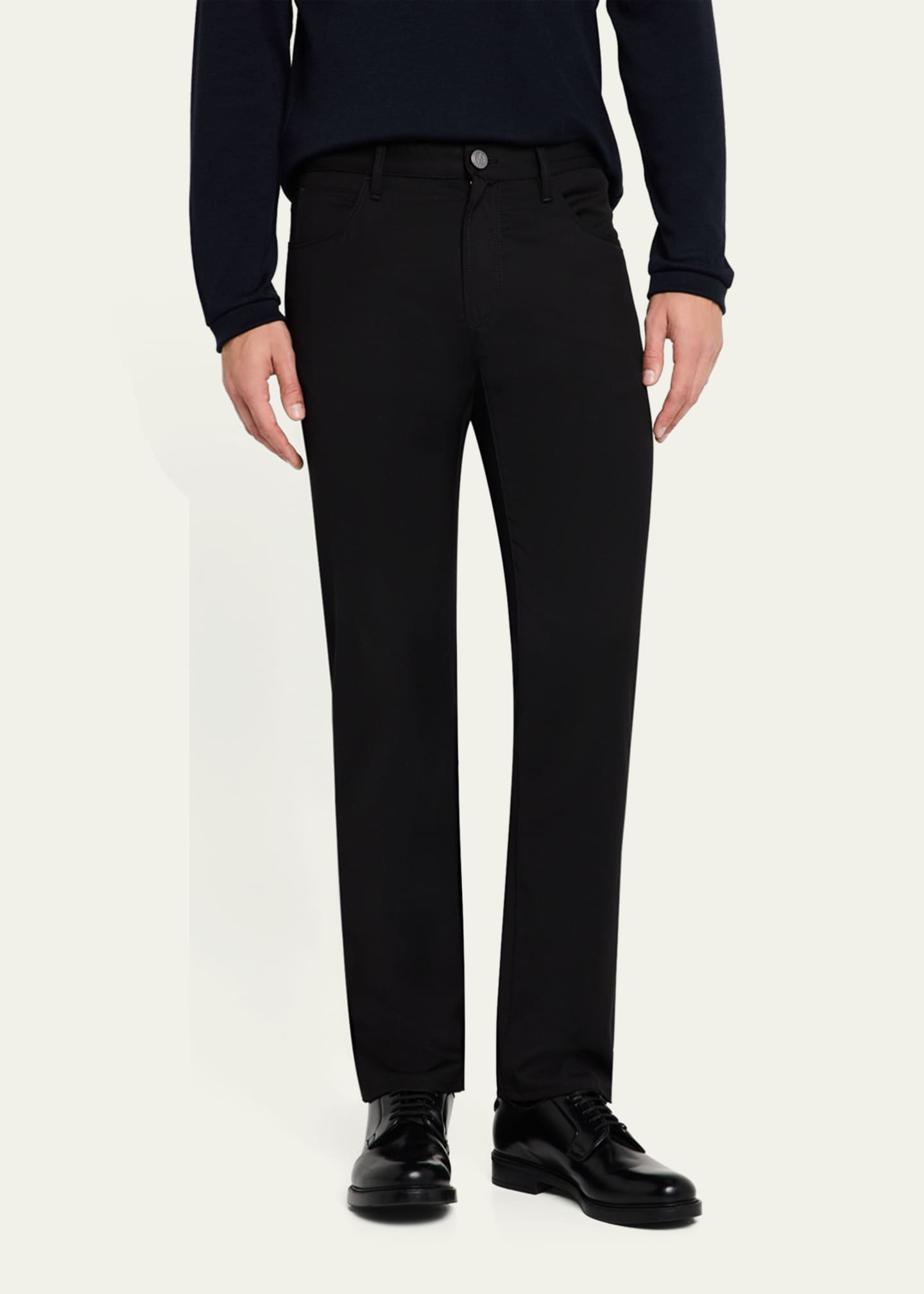 Giorgio Armani Men's Wool Twill 5-Pocket Pants Image 4 of 5