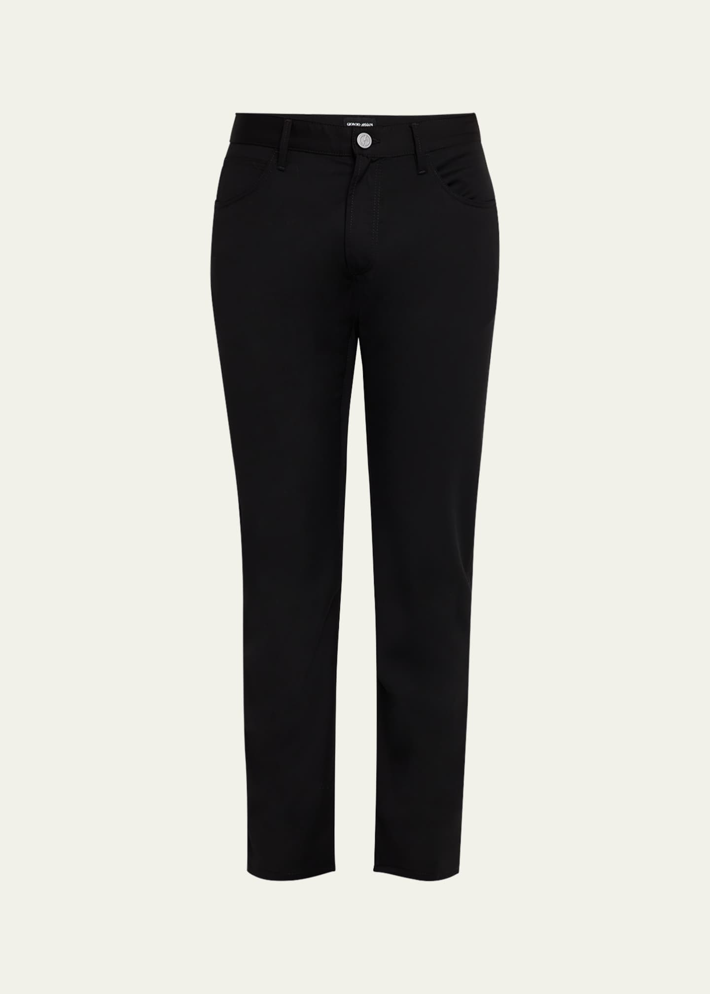 Giorgio Armani Men's Wool Twill 5-Pocket Pants Image 1 of 5