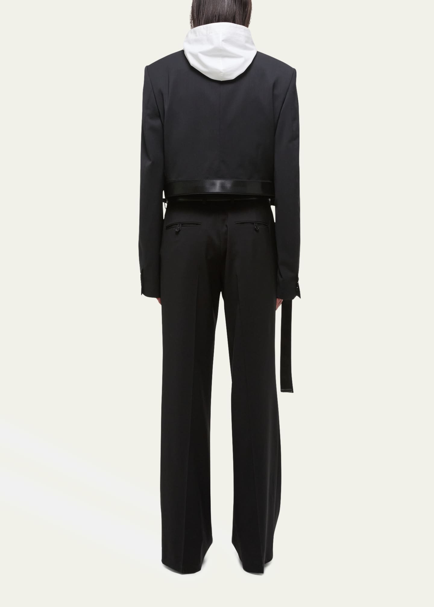 Helmut Lang Belted Blazer in White, Size 8 EXCELLENT! main image 1