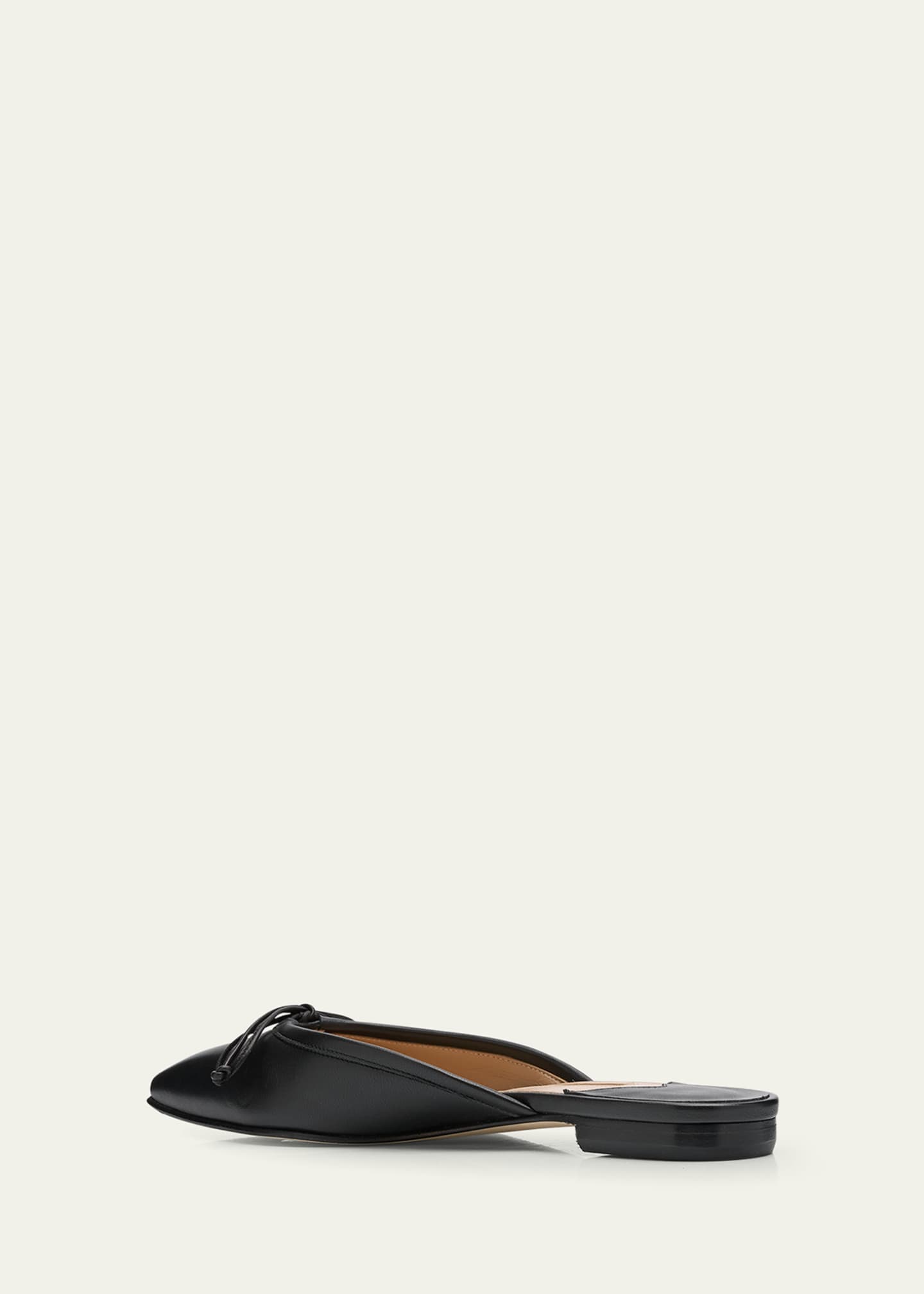 Manolo Blahnik Lambskin Bow Ballerina Mules Image 3 of 5