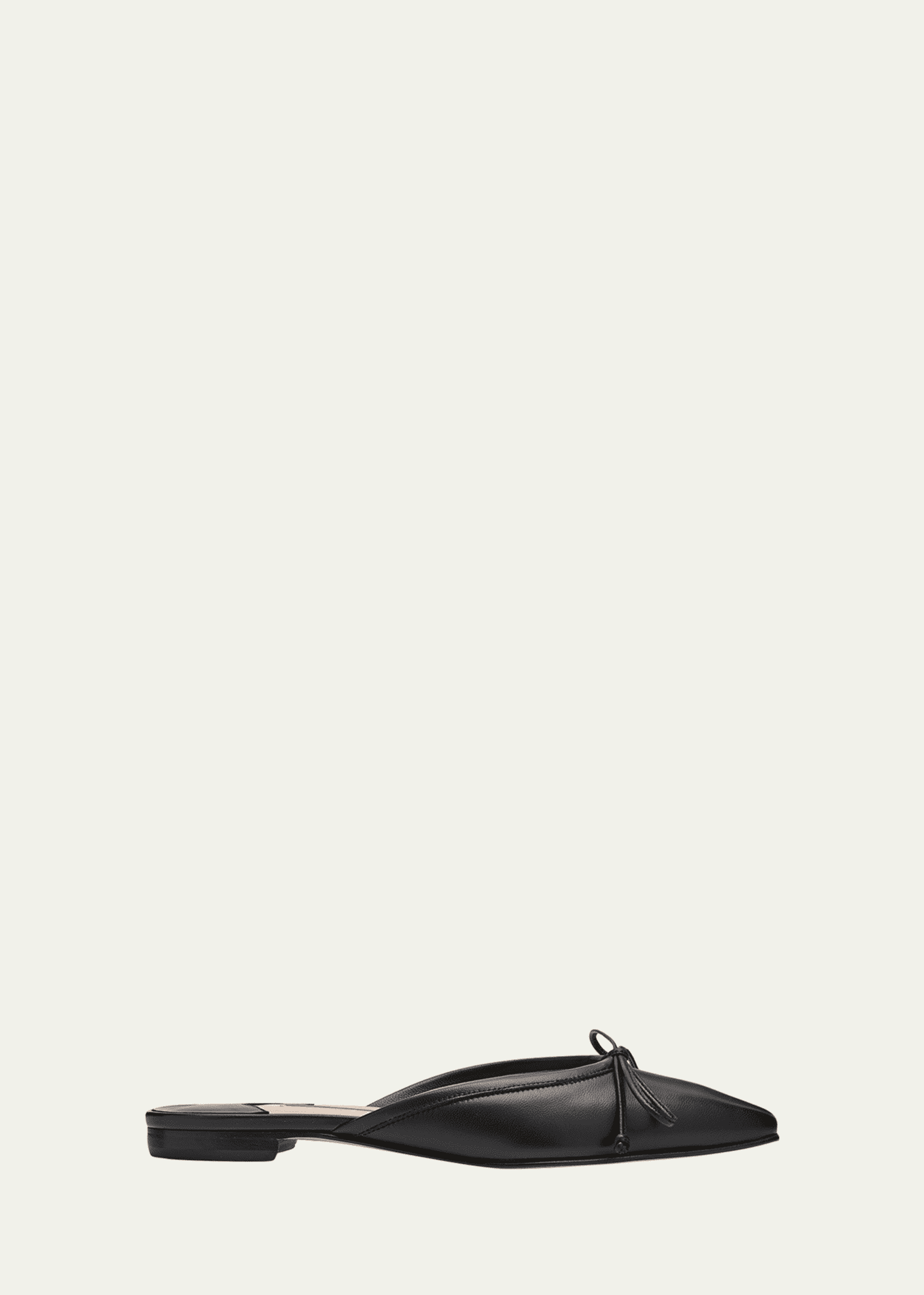 Manolo Blahnik Lambskin Bow Ballerina Mules Image 1 of 5
