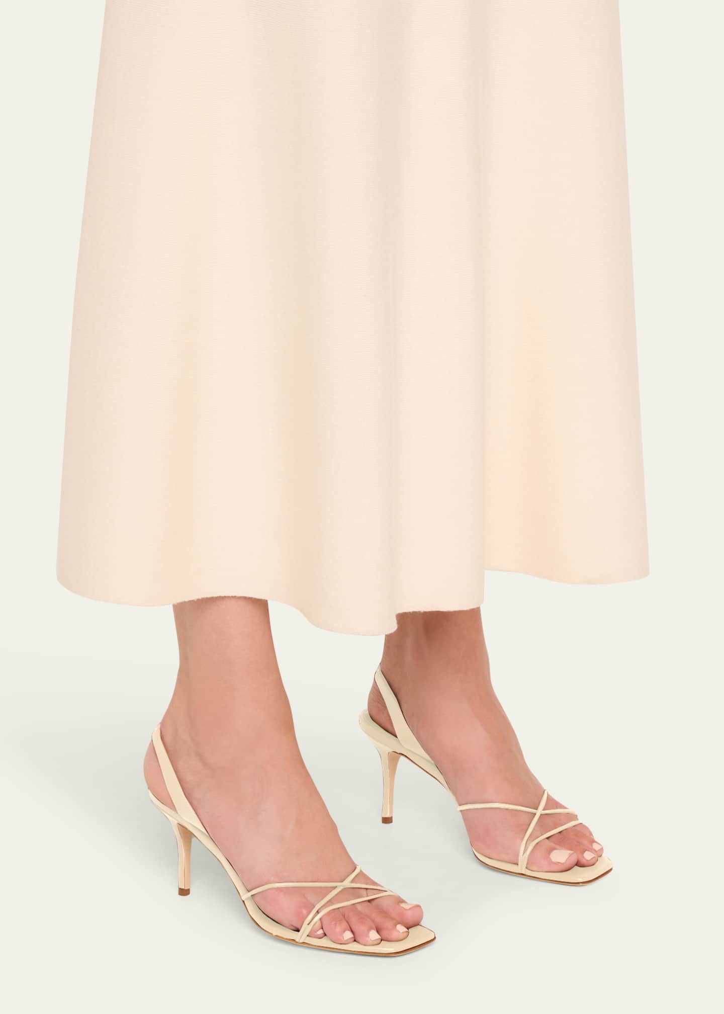 Manolo Blahnik Leather Strappy Slingback Sandals Image 2 of 6