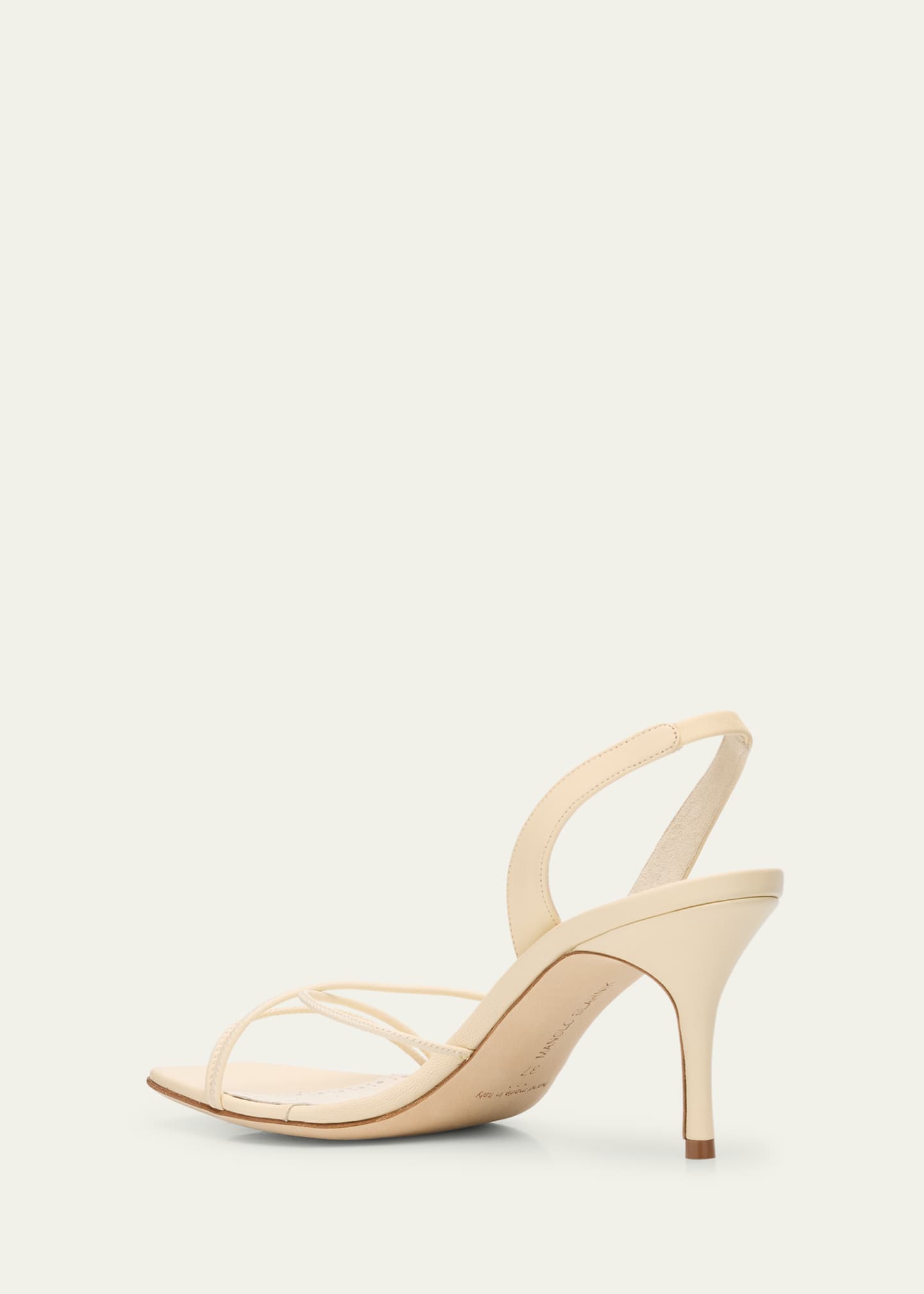 靴 Manolo Blahnik / Sandals Manolo Blahnik - Begasan White Leather Sandal, 50mm
