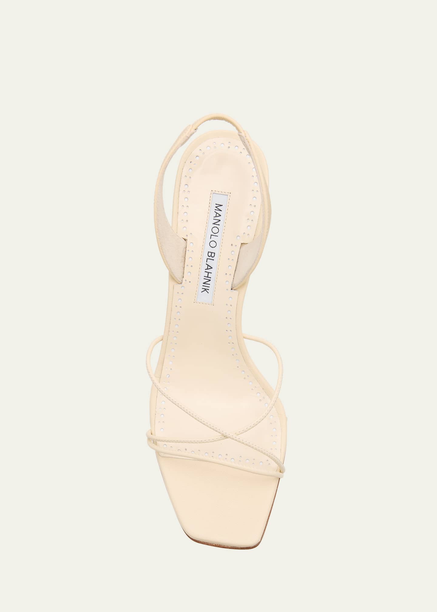 Manolo Blahnik Leather Strappy Slingback Sandals - Bergdorf