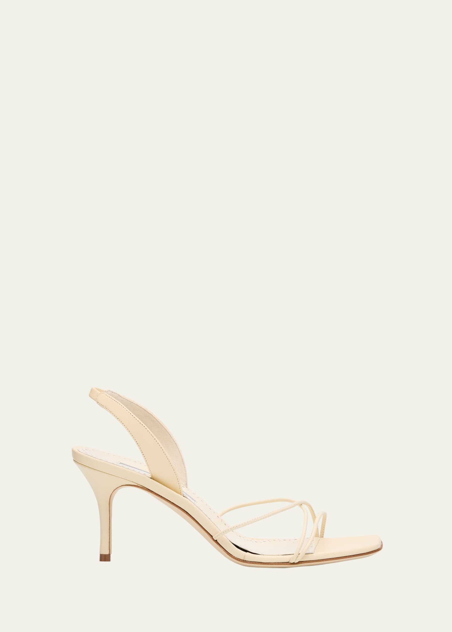 Manolo Blahnik Leather Strappy Slingback Sandals Image 1 of 6