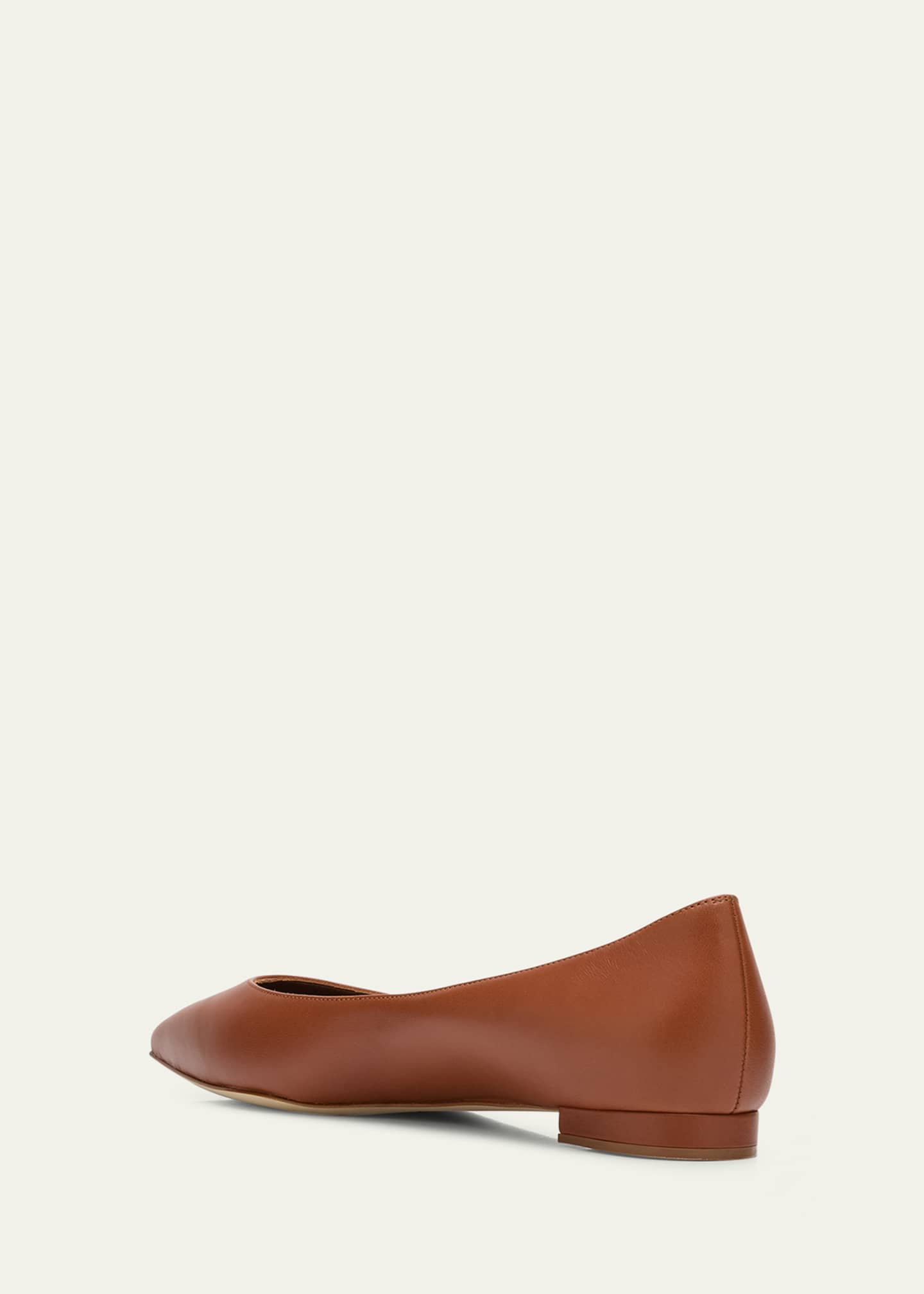 Manolo Blahnik Gala Lambskin Point-Toe Ballerina Flats Image 3 of 5