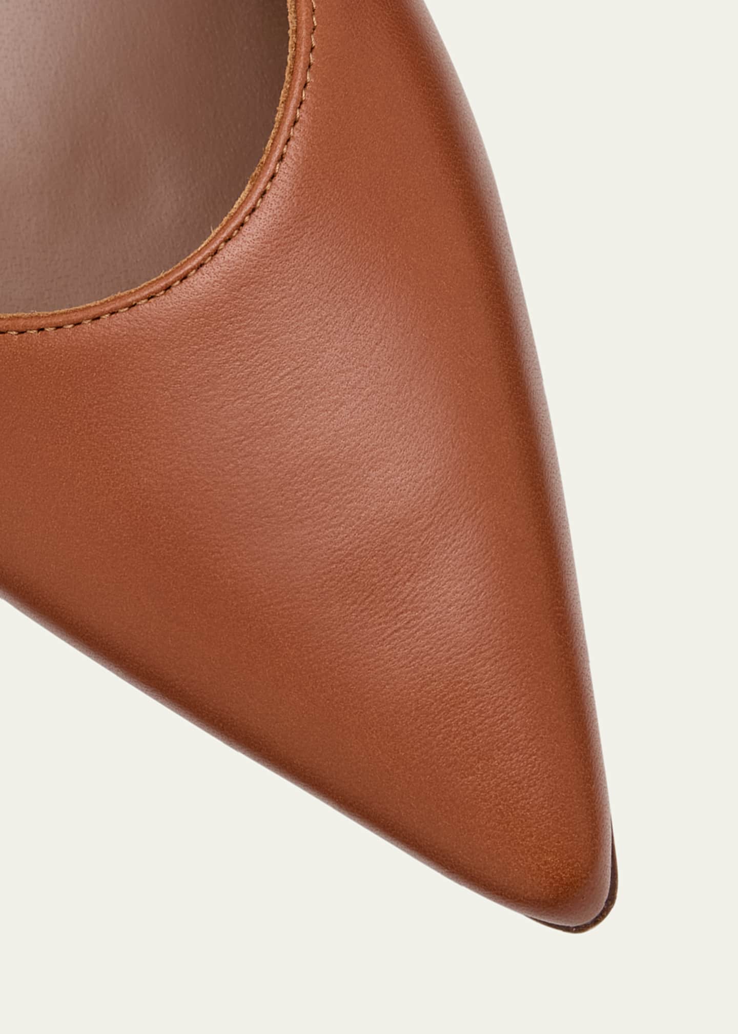 Manolo Blahnik Gala Lambskin Point-Toe Ballerina Flats Image 4 of 5