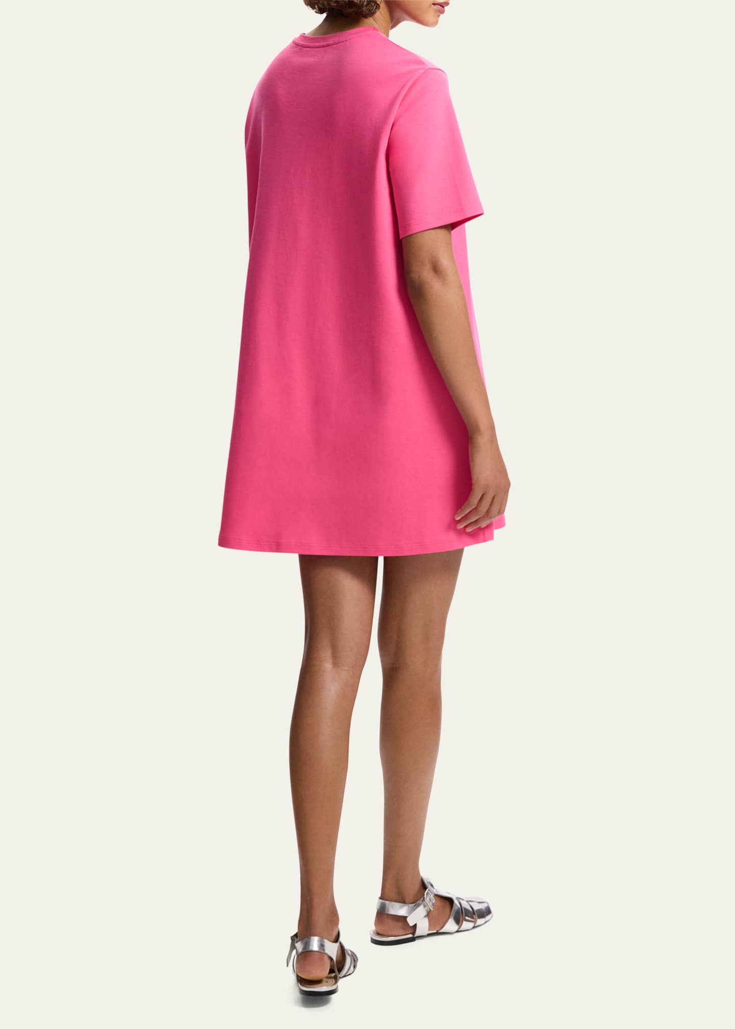 Theory Oversized Cotton Tee Mini Dress Image 3 of 5