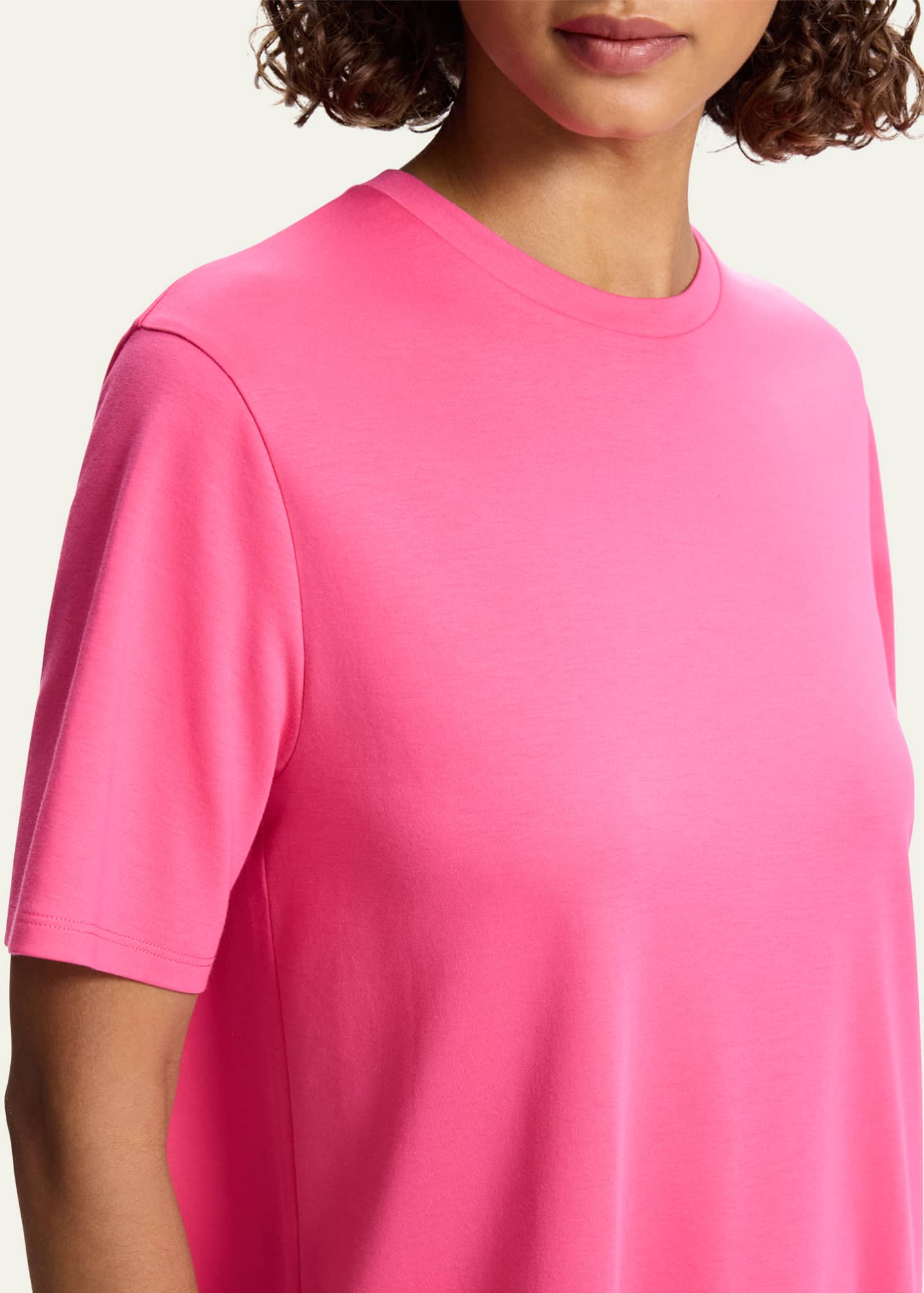 Theory Oversized Cotton Tee Mini Dress Image 5 of 5