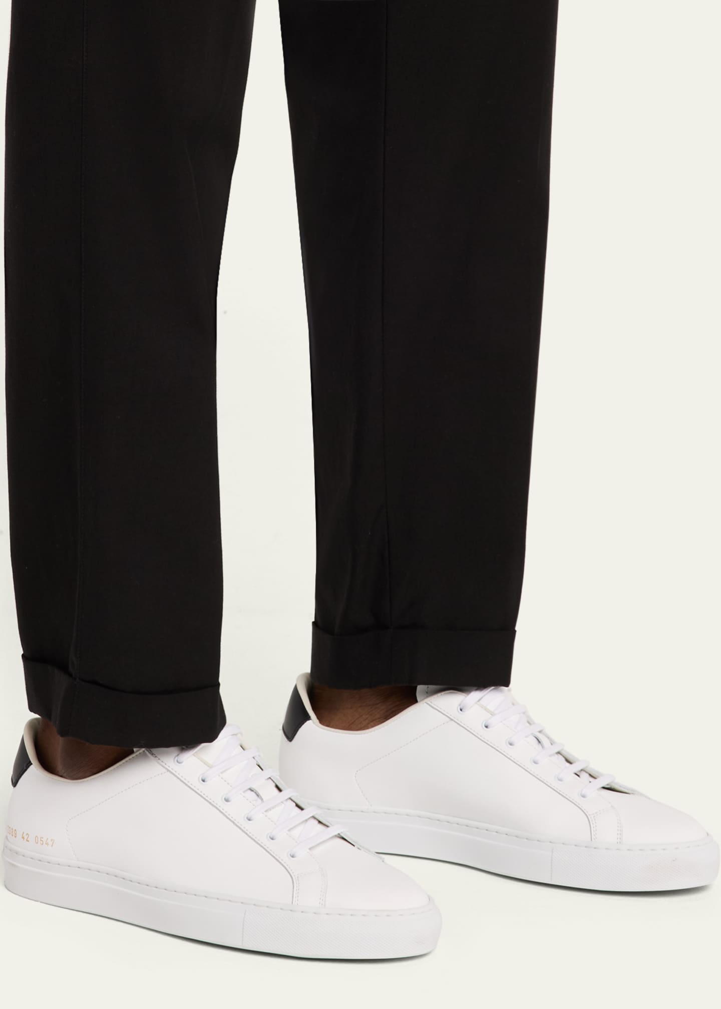 Common Projects Men's Retro Classic Bicolor Leather Low-Top Sneakers Image 2 of 6