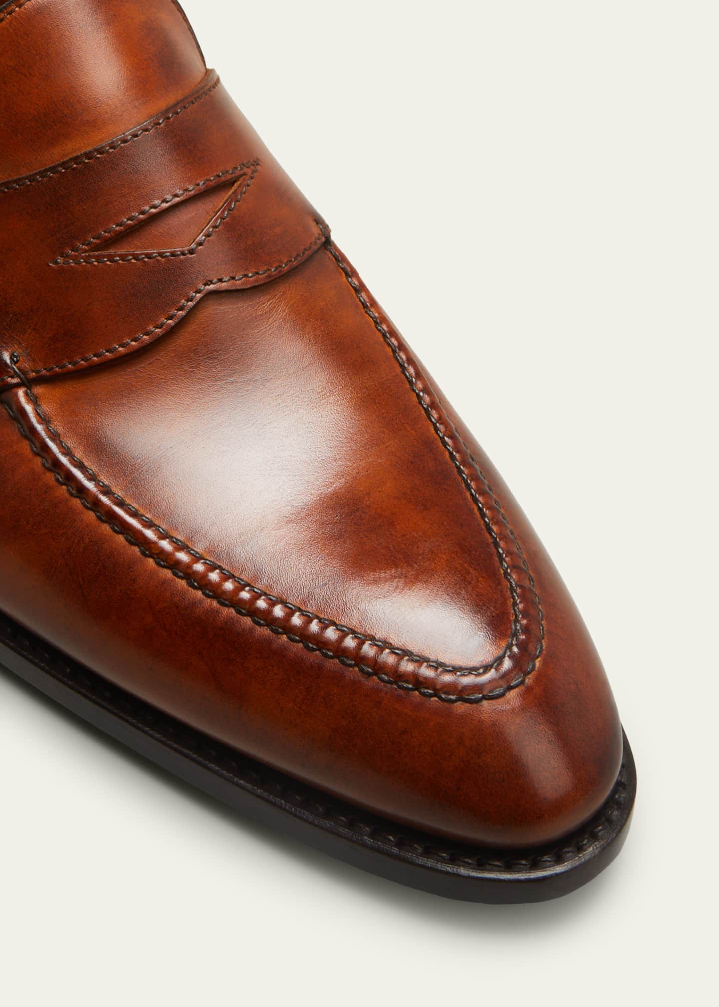 Bontoni Men's Principe Leather Penny Loafers Image 5 of 5