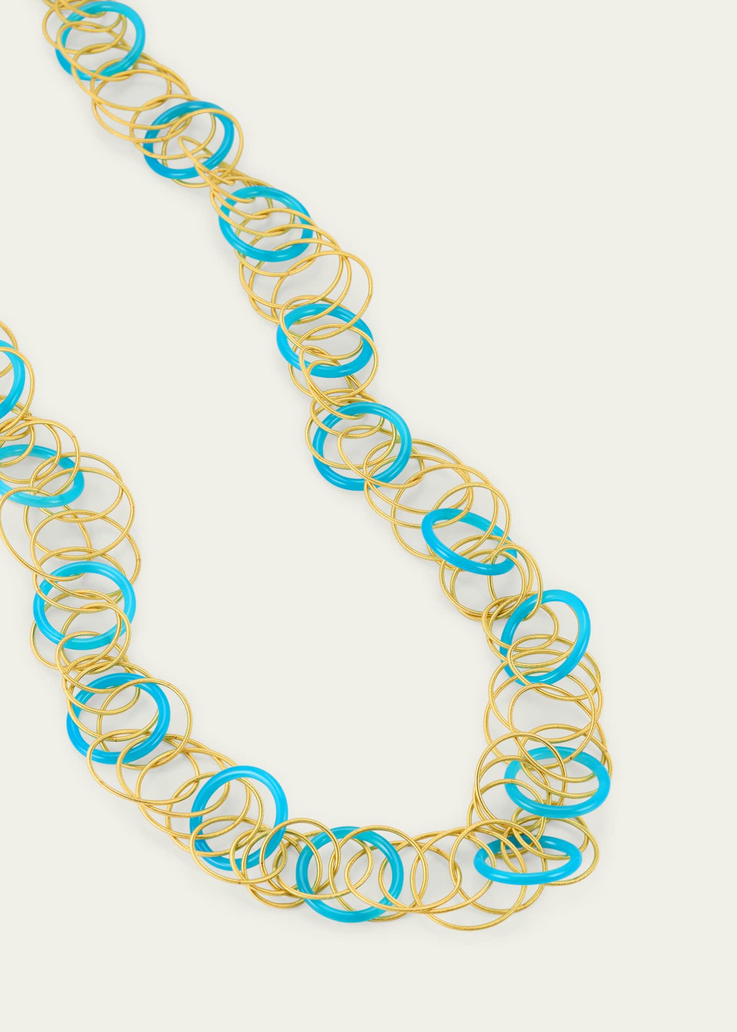 Buccellati Hawaii Color 18K Yellow Gold Chalcedony Long Necklace, 98cm Image 3 of 4