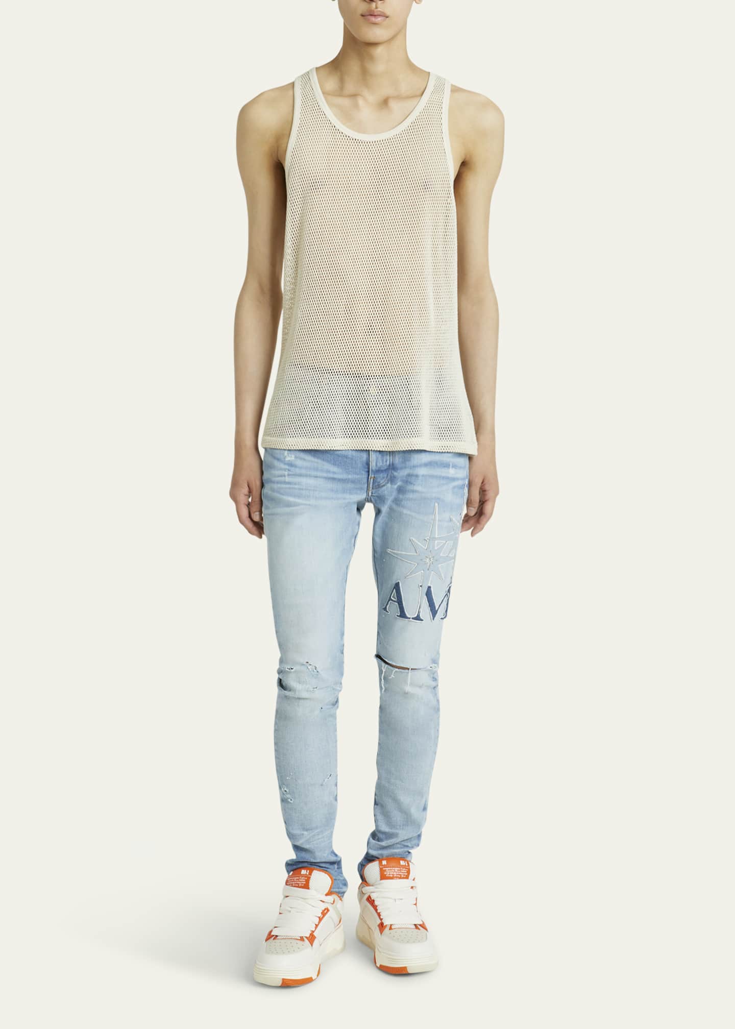 Amiri Men's MA-1 Leather & Mesh Low-Top Sneakers - Bergdorf
